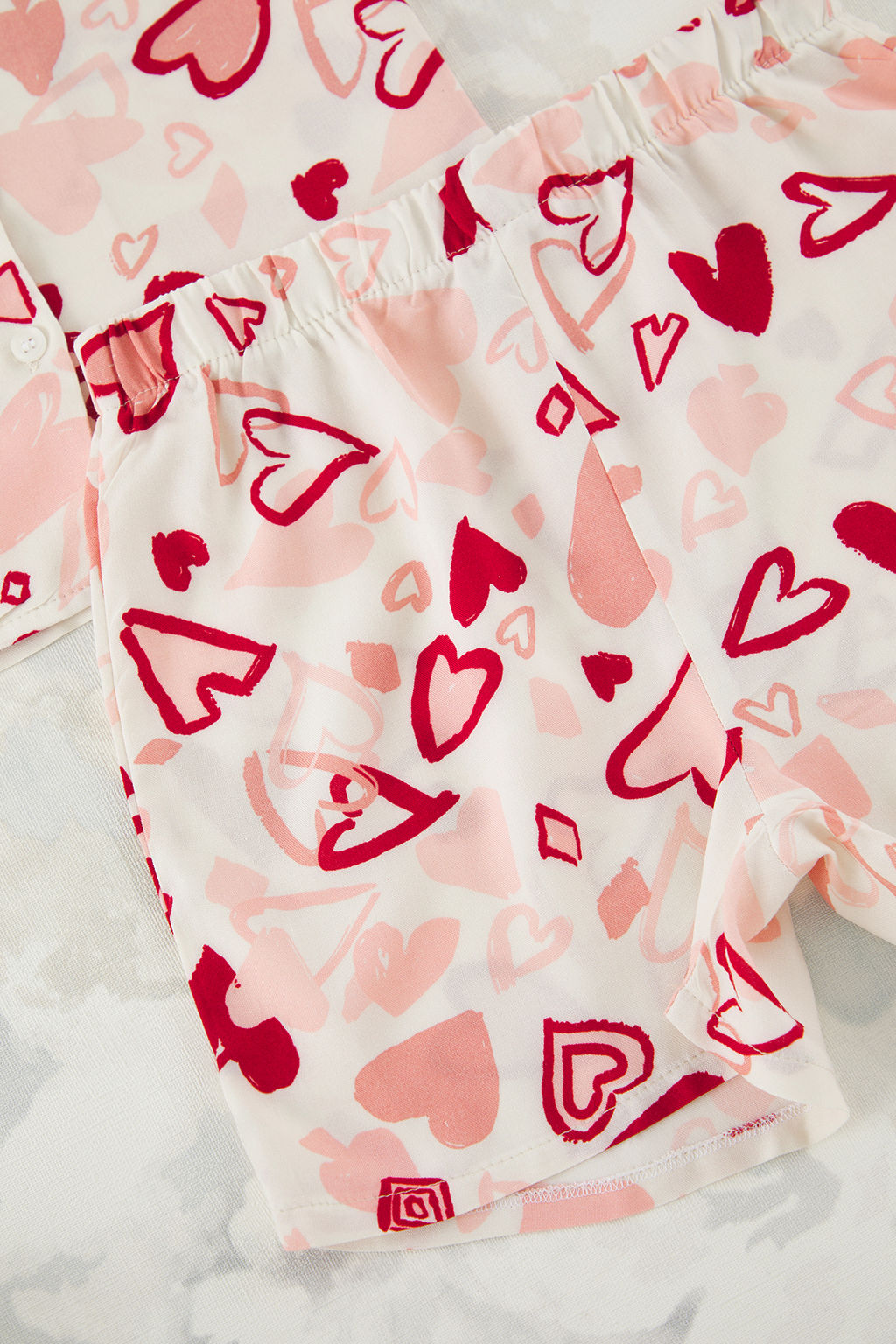 Cok Renkli K?z Cocuk Bask?l? Mini Me/Anne-K?z Orme Pijama Tak?m? TKDSS25PT00033