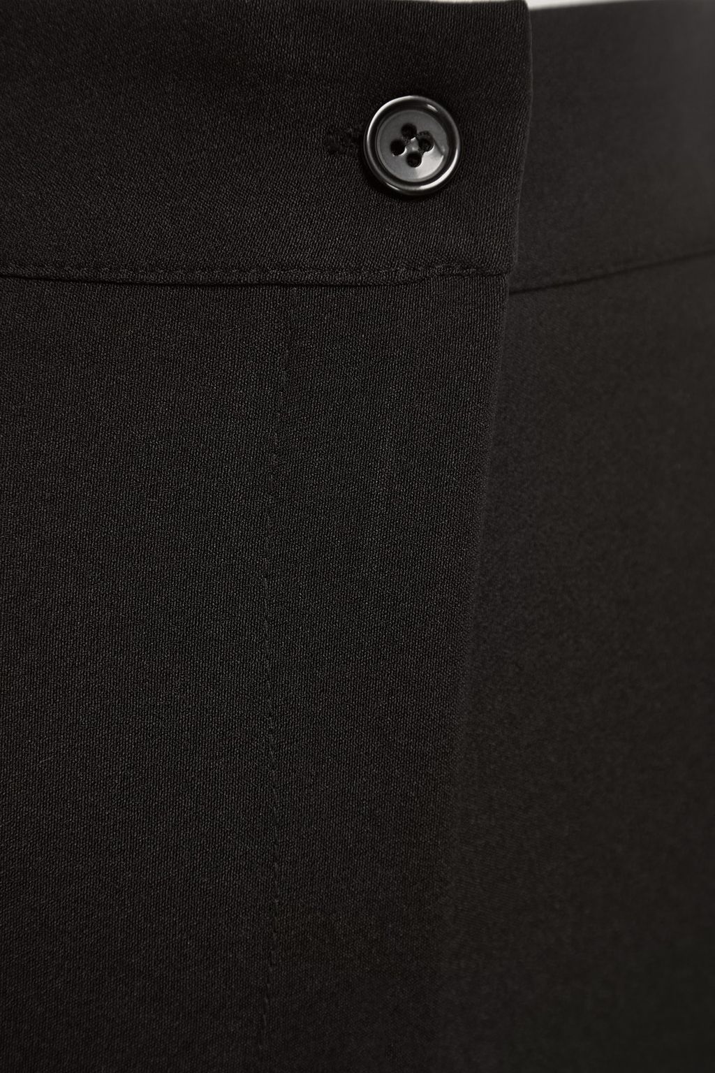 Siyah Ispanyol Paca Flare Bootcut Dokuma Kumas Pantolon TWOAW20PL0576