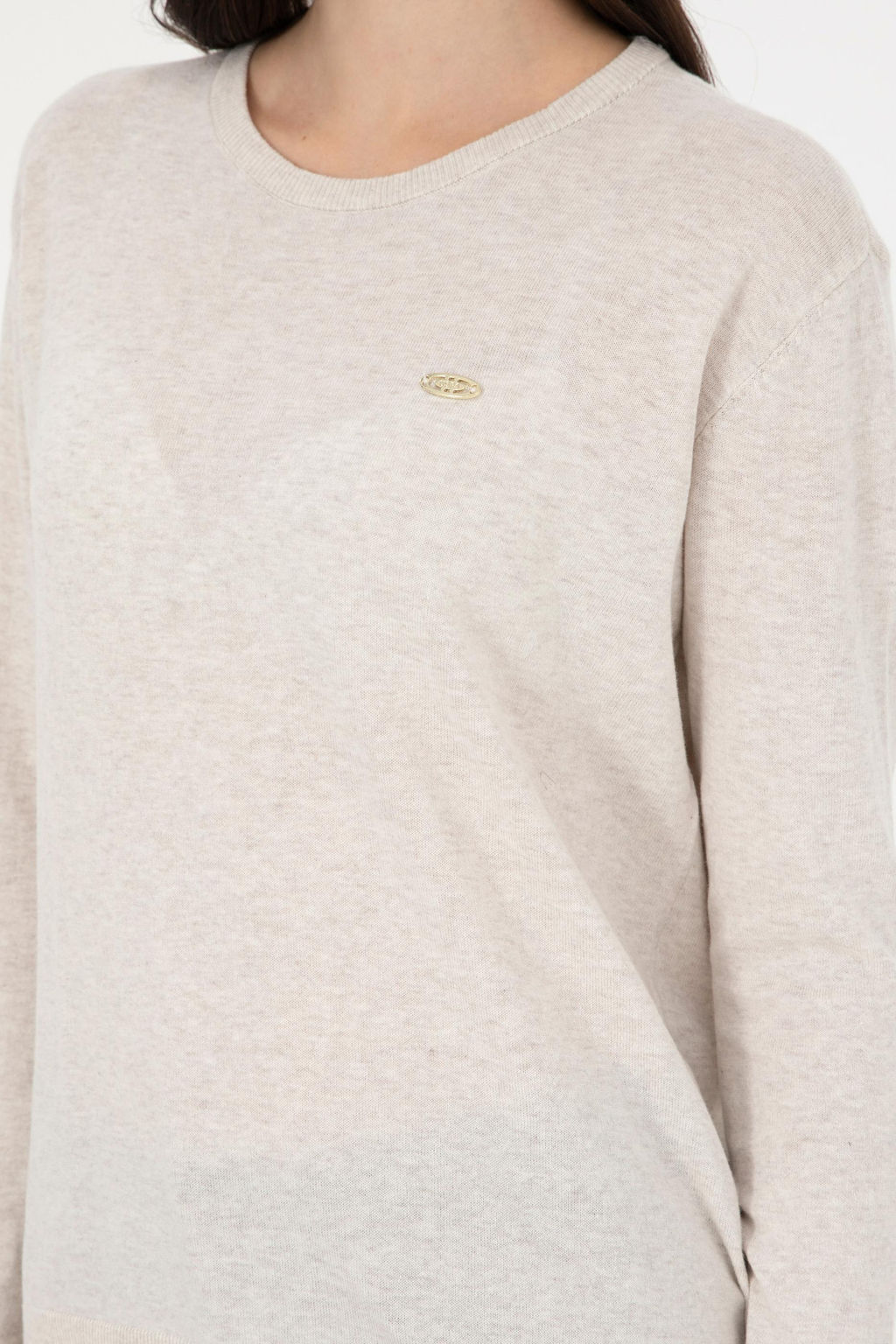 Женский базовый свитер из каменного меланжа Неожиданная скидка в корзине - U.s. polo assn фото 7