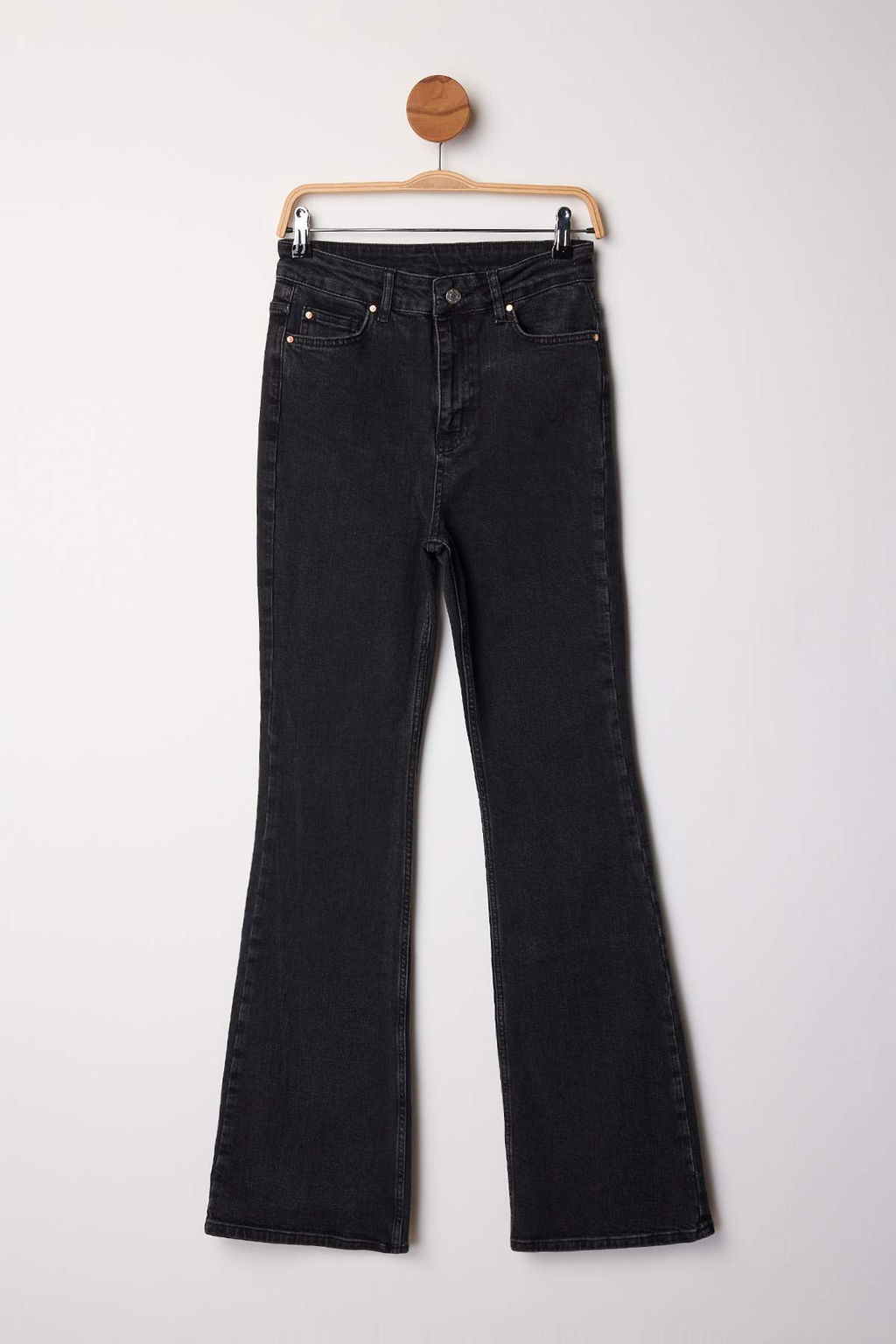 TRENDYOLMILLA Ac?k Mavi Normal Bel Flare Jeans TWOAW25JE00096  фото 6