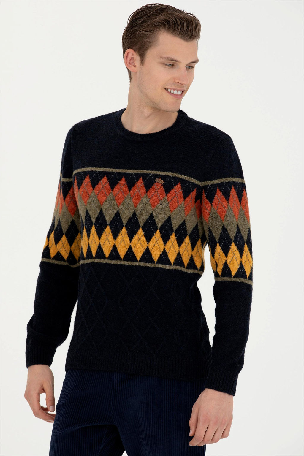 Мужской темно-синий свитер - U.s. polo assn фото 3