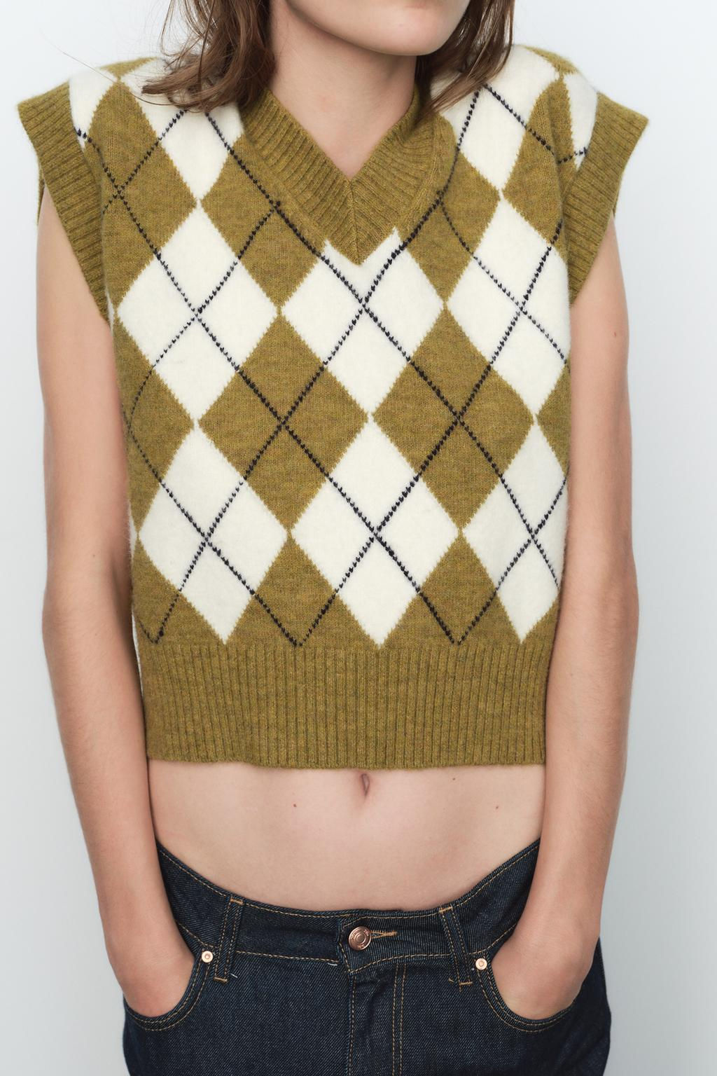 DIAMOND JACQUARD WAISTCOAT - Zara фото 2