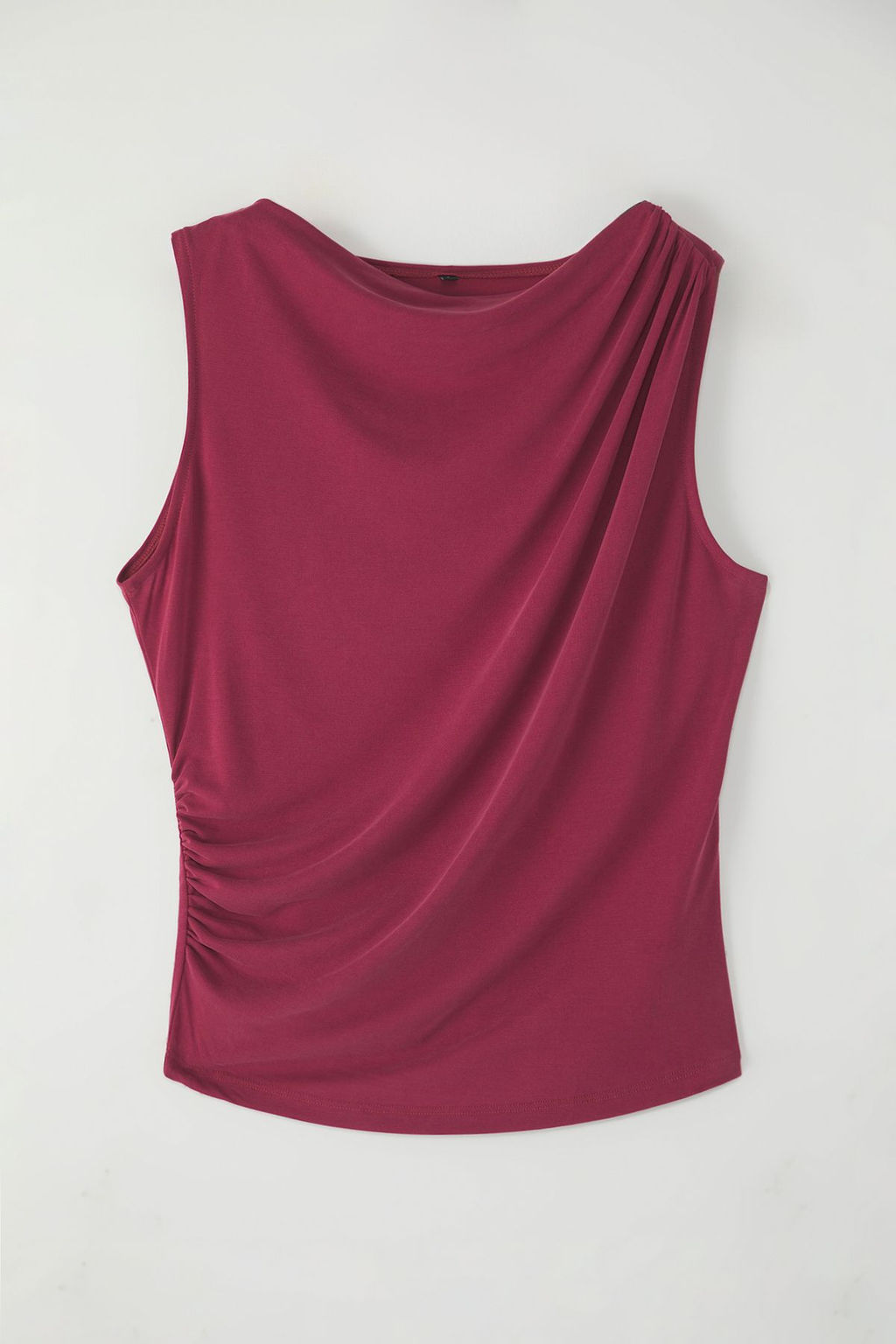 Trendyolmilla Bordo More Sustainable Modal Icerikli Drape Detayl? Degaje Yaka Orme Bluz TWOSS25BZ00428 фото 5