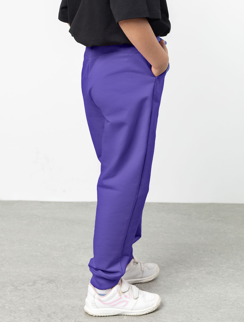 VILATTE / Брюки из премиального футера с золотистой фурнитурой для девочки  фото 3