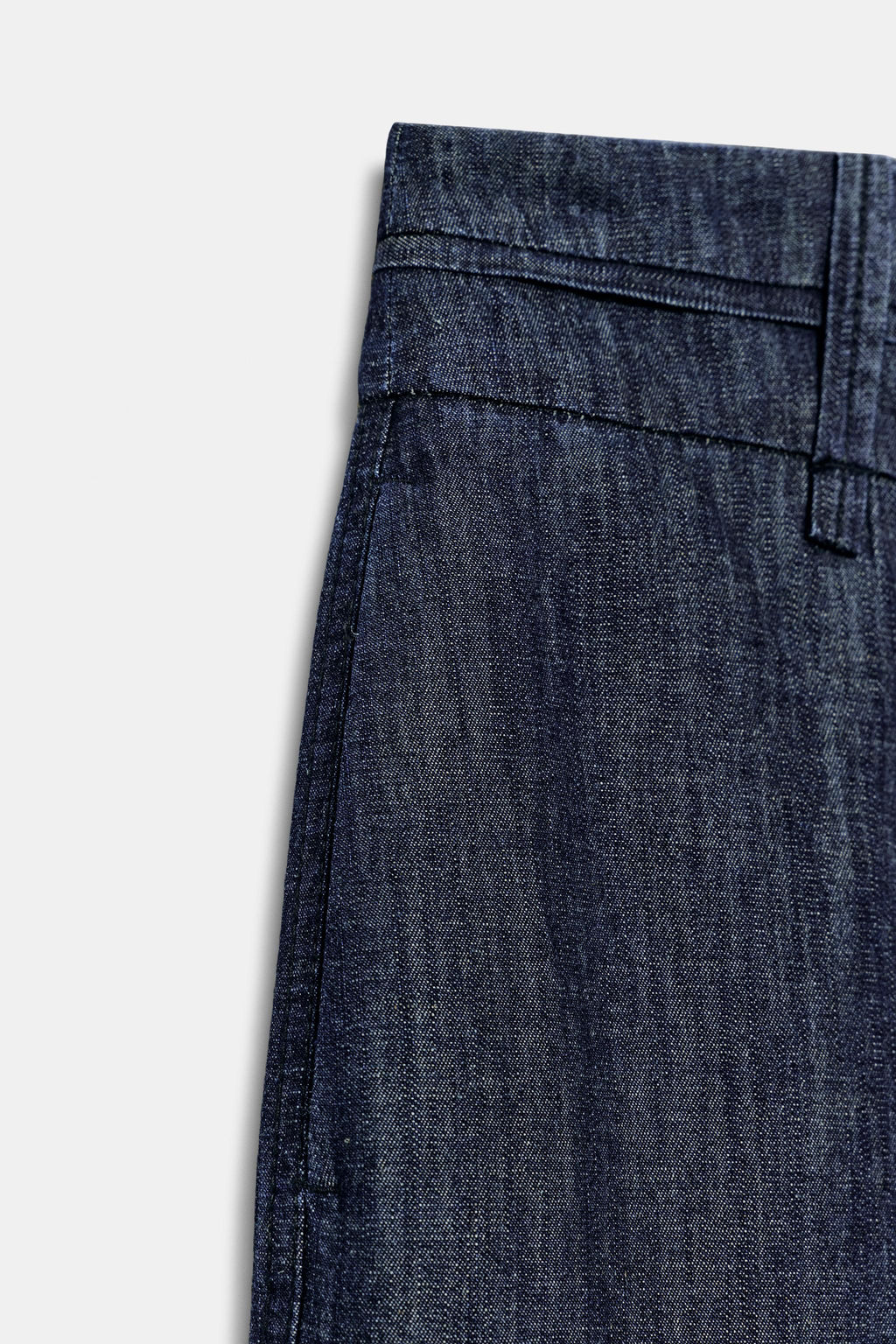 PANTAL?N ANCHO CON LINO / ?ndigo - Zara фото 9