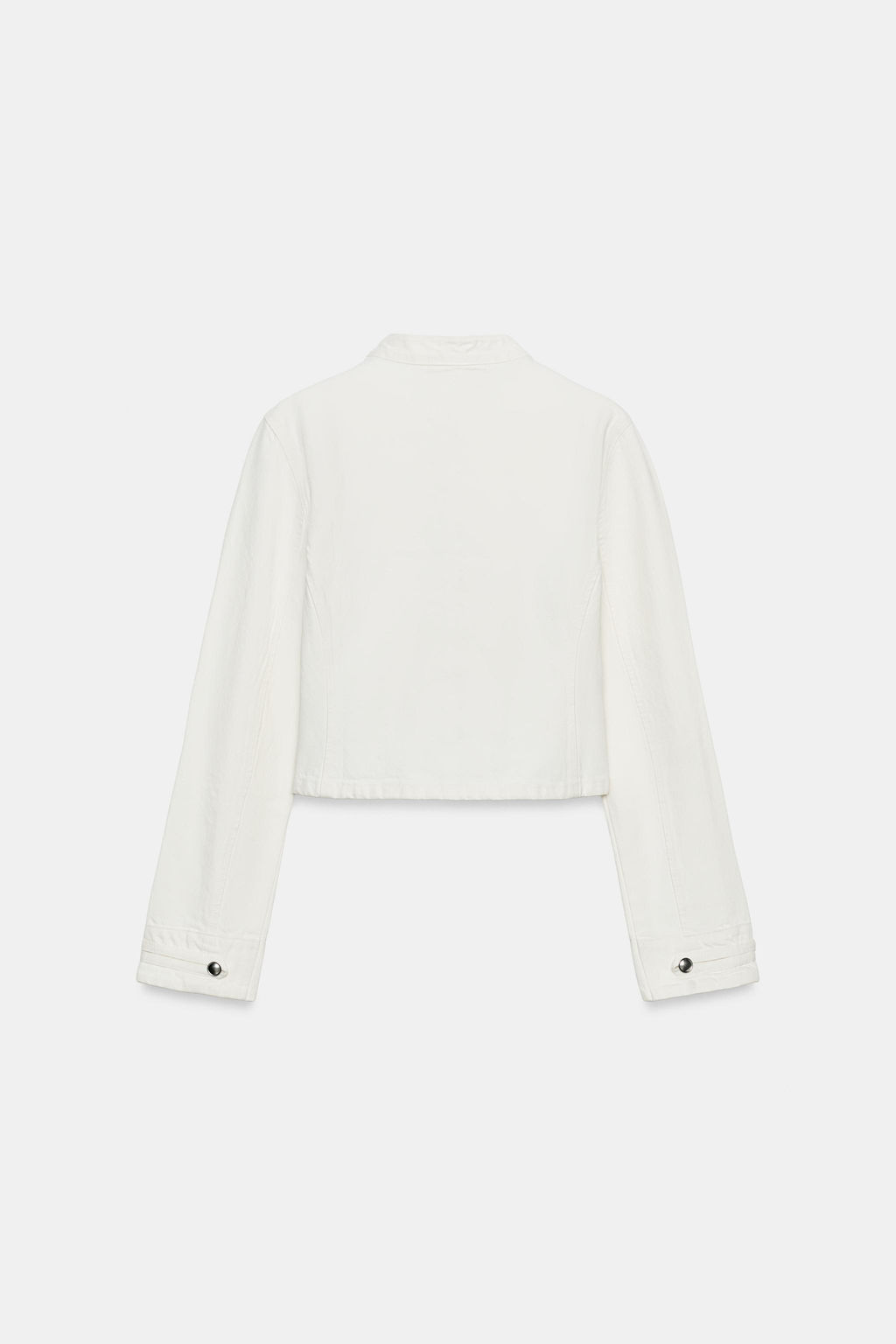 CHAQUETA DENIM TRF ENTALLADA BOTONES / Blanco roto - Zara фото 8