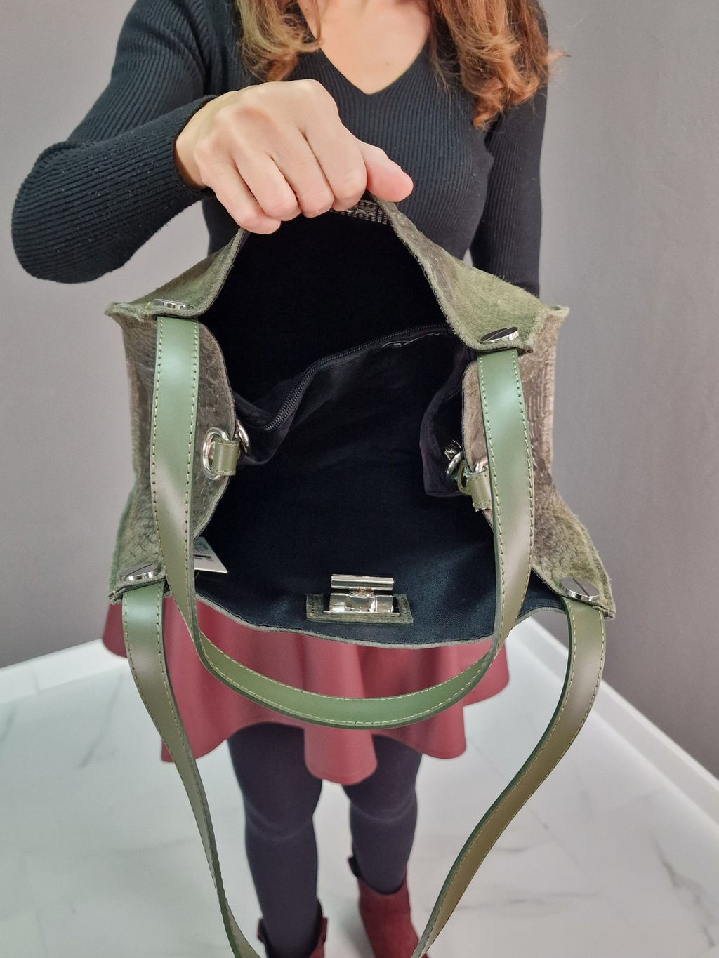 Сумка женская из телячьей кожи