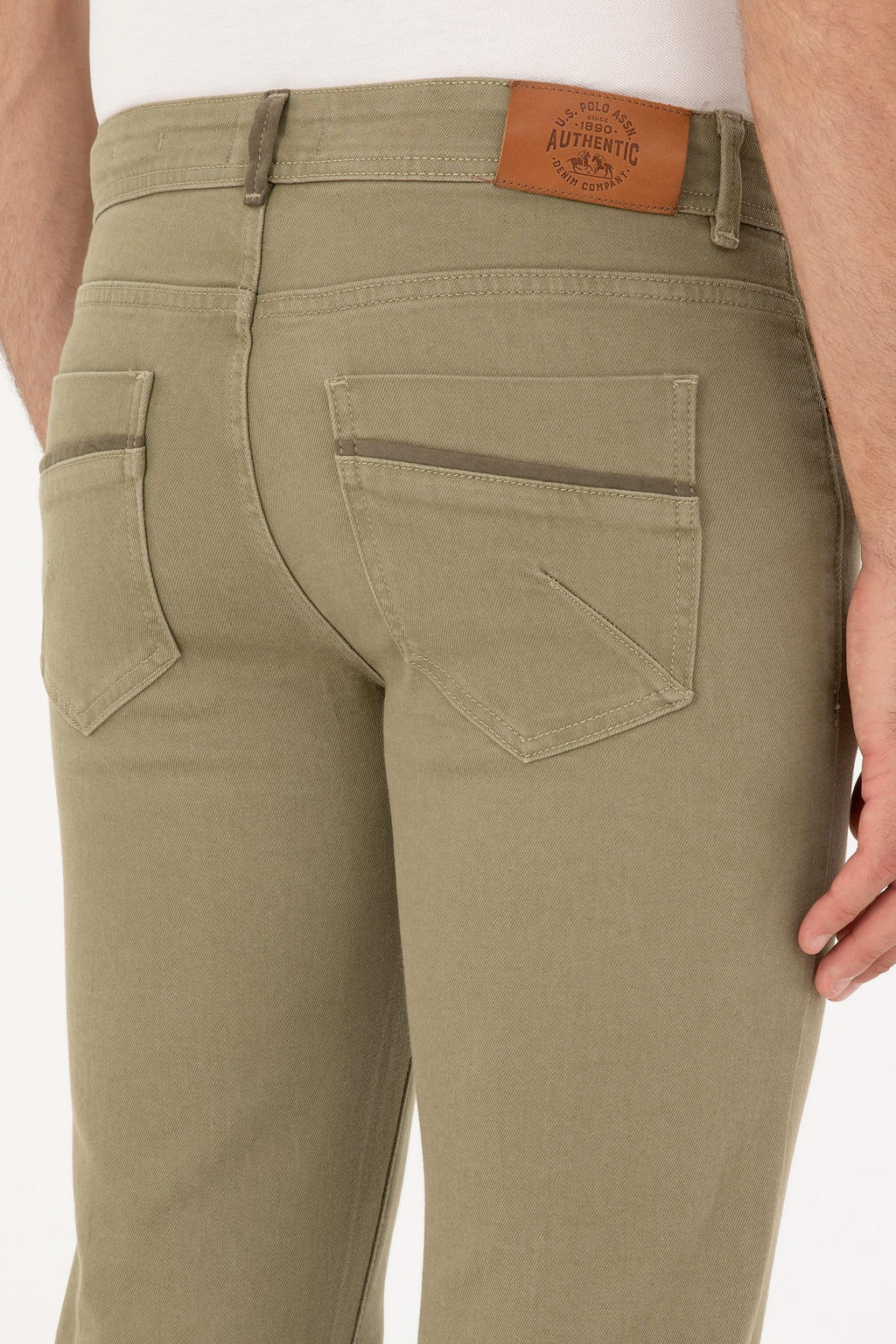 U. S. Polo Assn / Мужские джинсовые брюки цвета хаки - U.s. polo assn фото 6