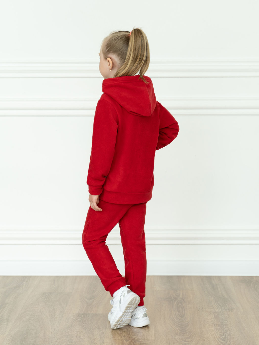 Костюм детский флисовый красный 7043г(ш) (110, 60)