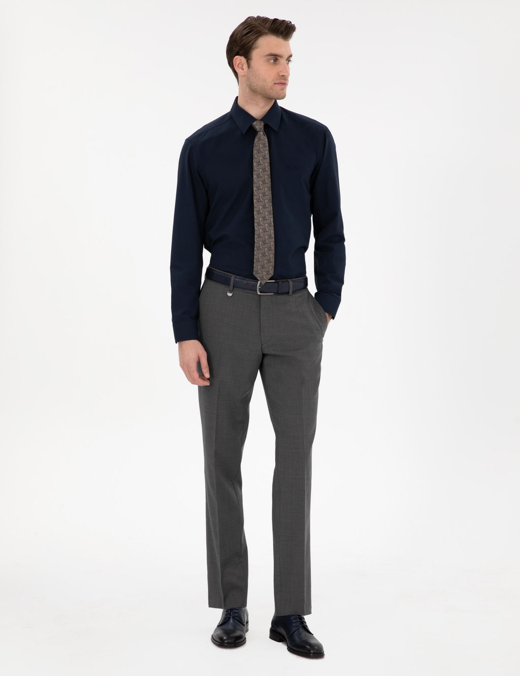 Lacivert Regular Fit Uzun Kollu Basic G_mlek - Pierre cardin фото 4