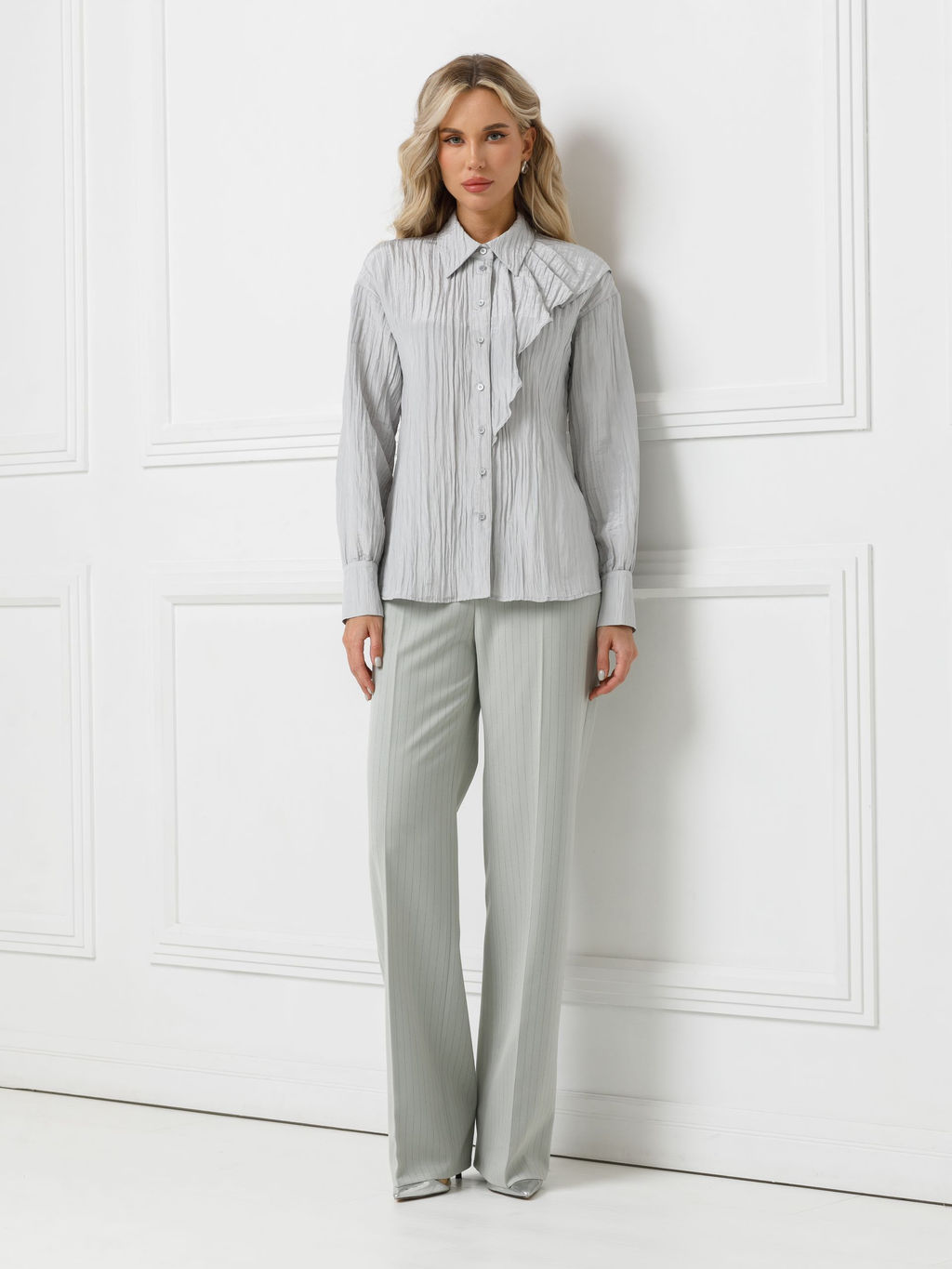 Блузка из вискозы с эффектом креш