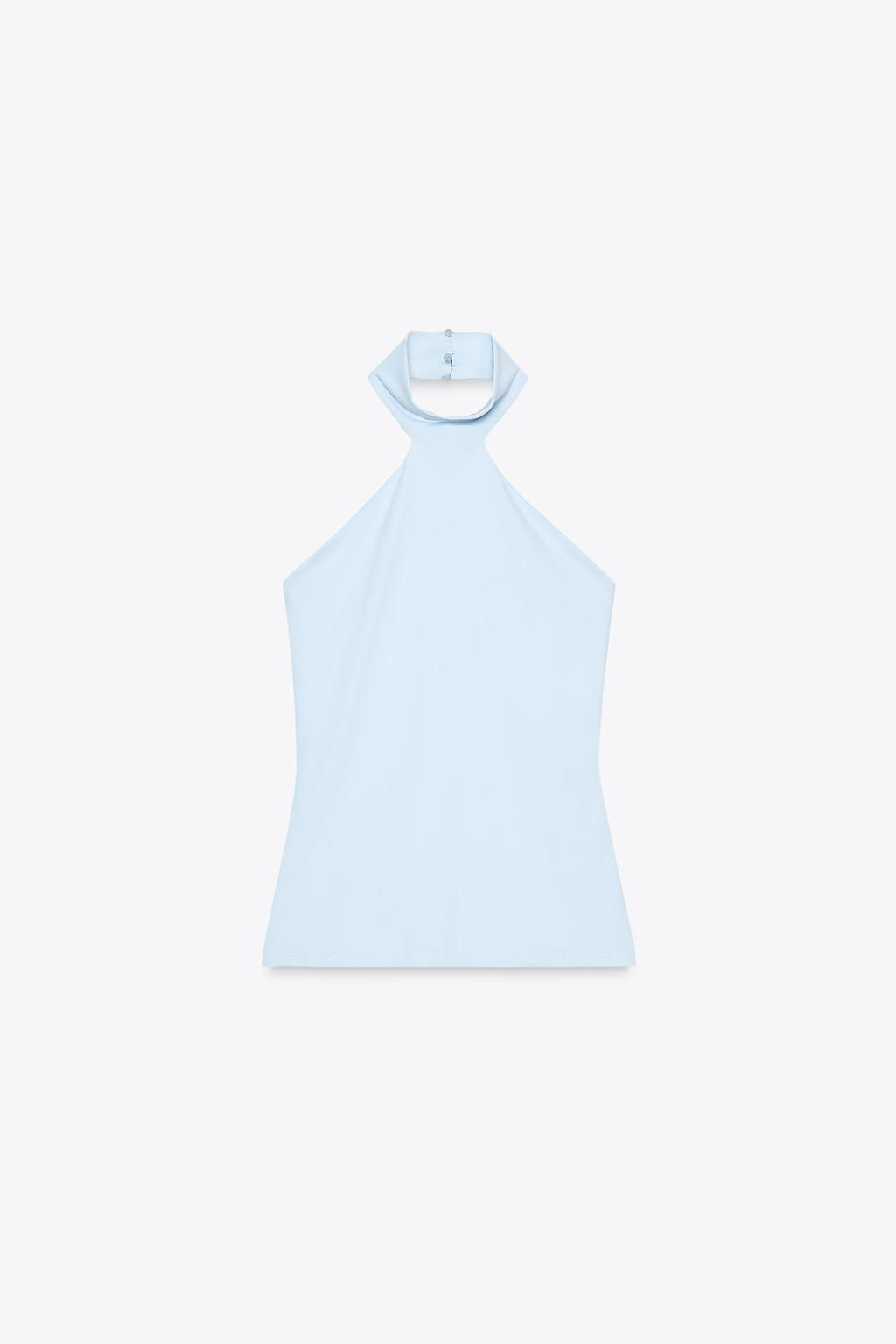 POLYAMIDE HALTER TOP - Zara фото 26