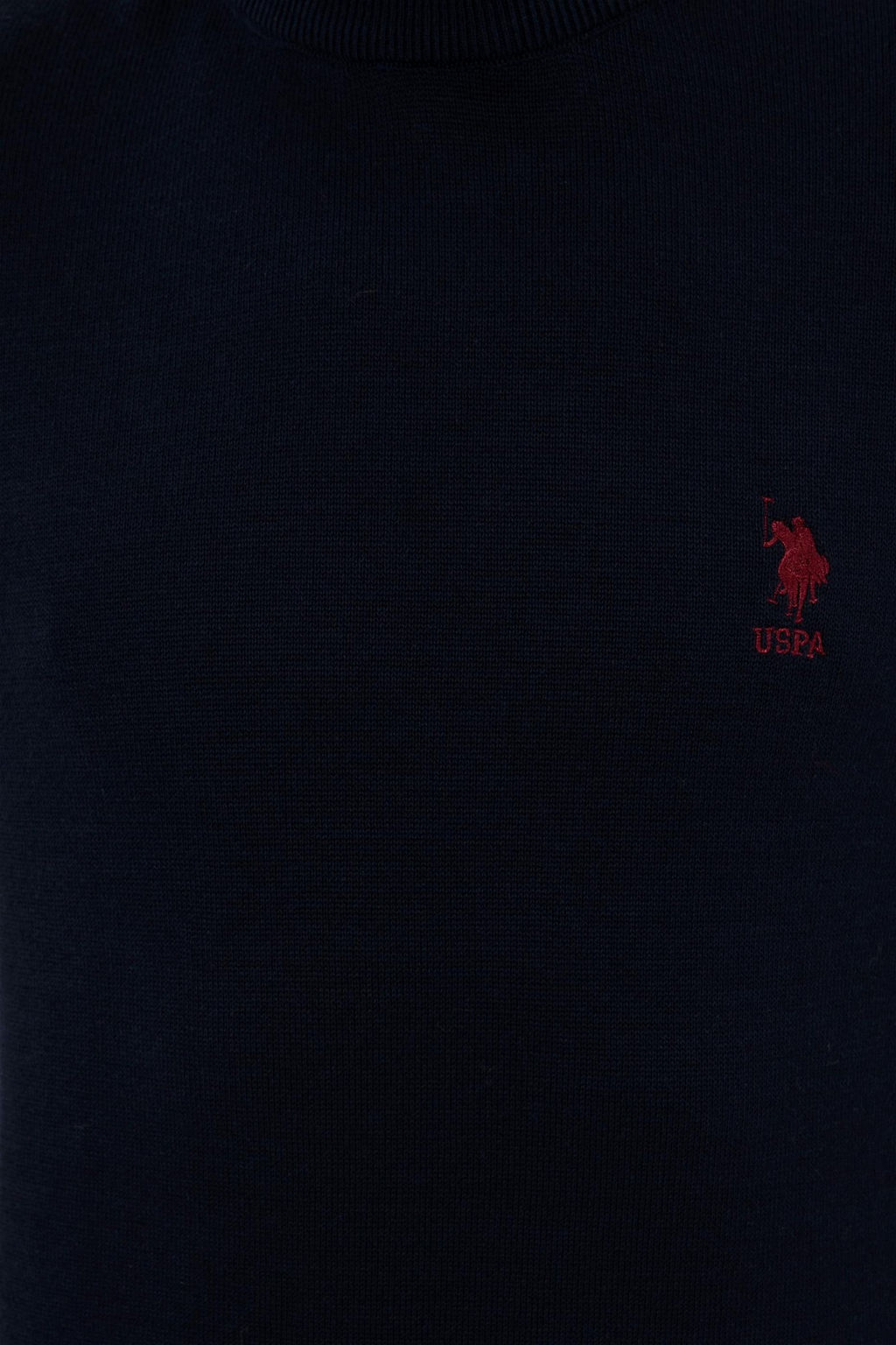 Мужской трикотажный свитер темно-синего цвета с высоким воротником Basic - U.s. polo assn фото 12