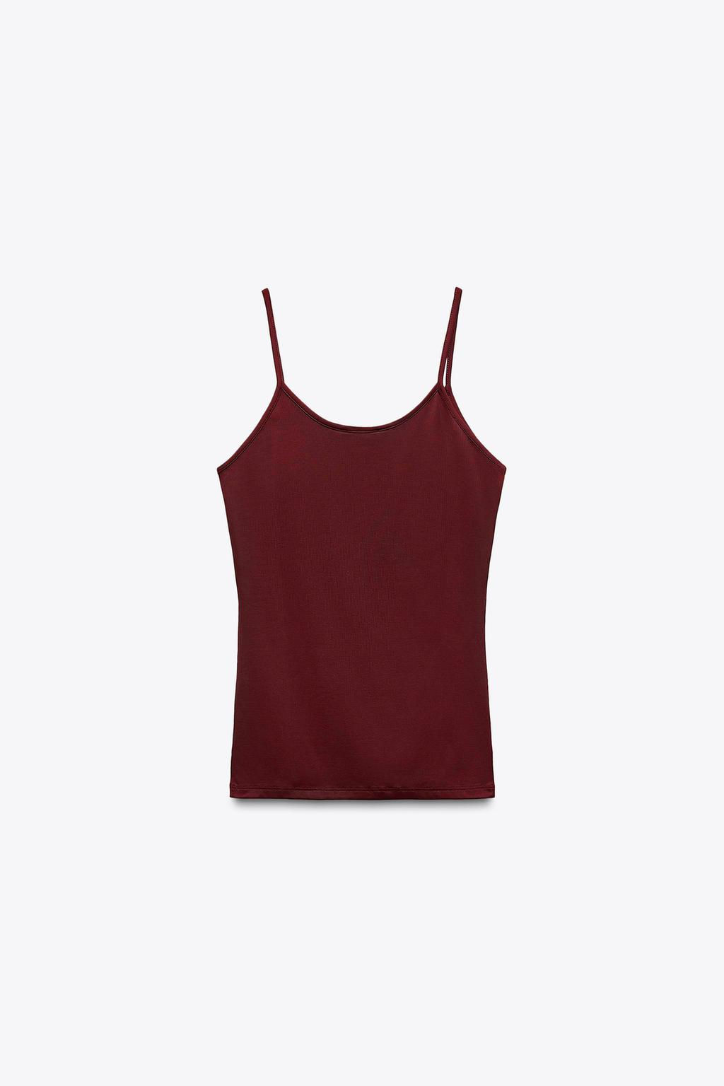 POLYAMIDE TOP WITH THIN STRAPS - Zara фото 20