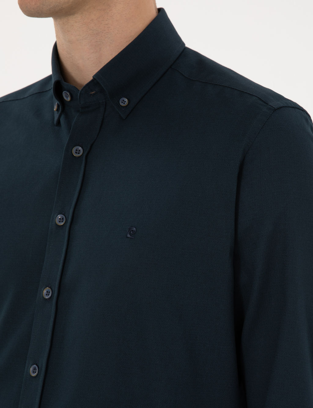 Lacivert Regular Fit Uzun Kollu G_mlek