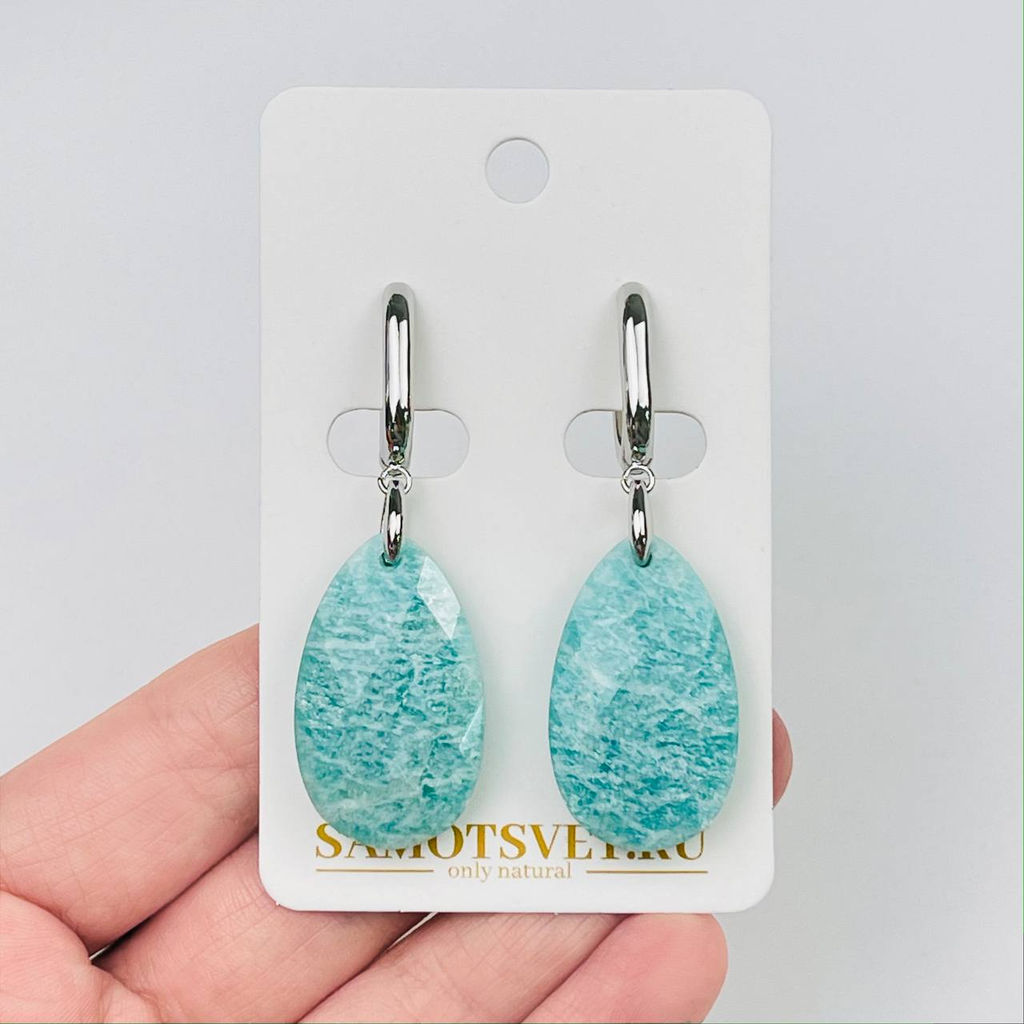 Серьги из Амазонита