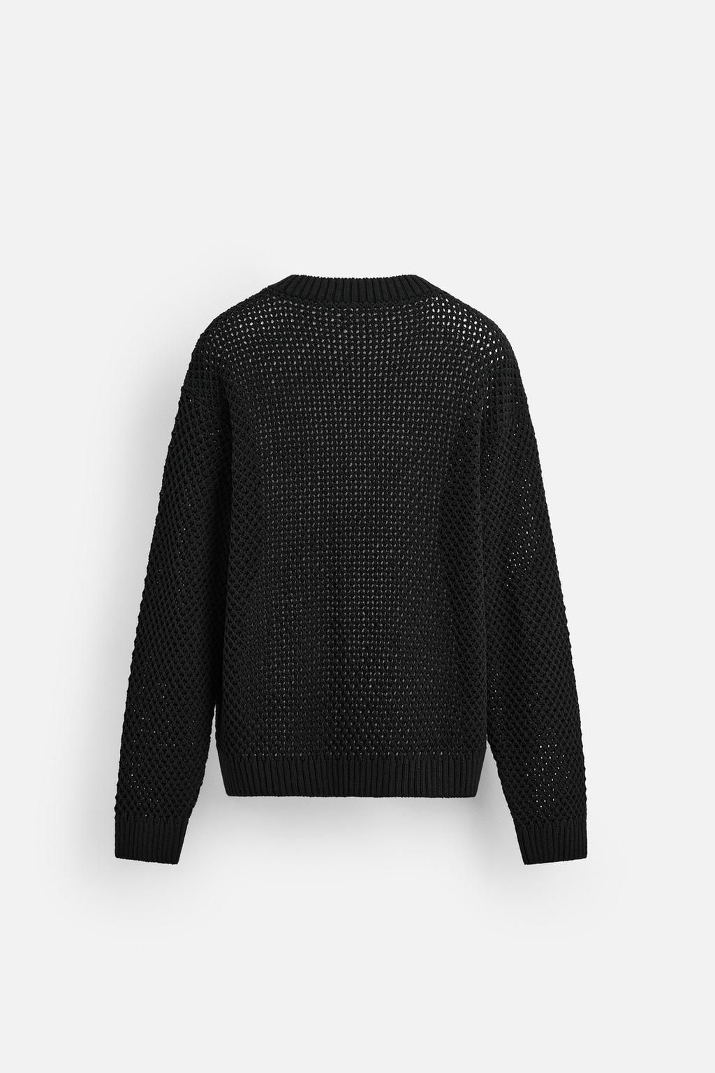 TEXTURED OPEN-KNIT SWEATER - Zara фото 9