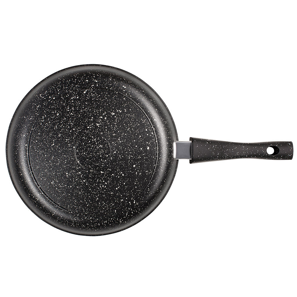 Сковорода-гриль с тефлоновым покрытием д26см Гранит, h7см, s0,4см, съемная ручка из термостойкого пластика (Россия) - Домашняя мода фото 3