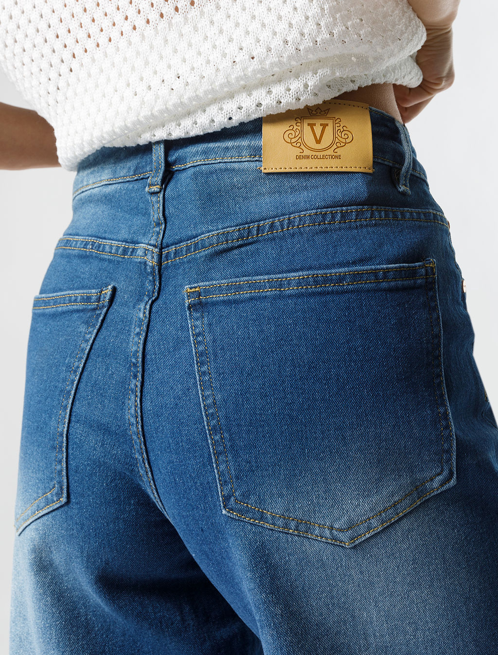 VILATTE / Джинсовые эластичные шорты  фото 3