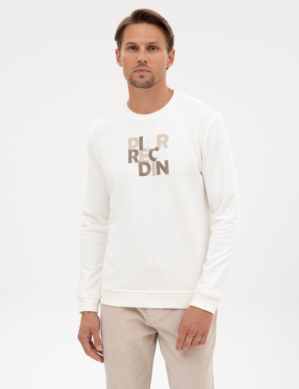 Ekru Regular Fit Sweatshirt - Pierre cardin фото 3