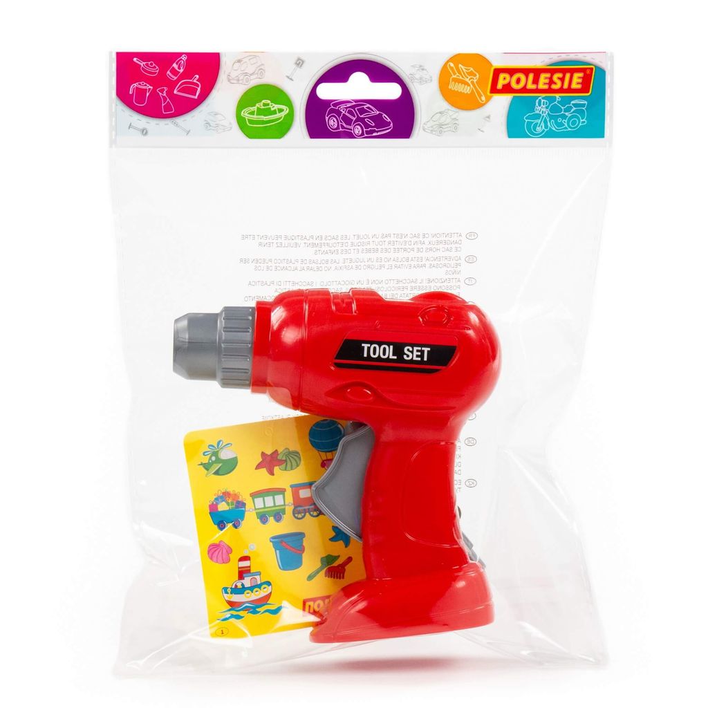 Шуруповёрт №1 игрушечный (красный) (в пакете) - Полесье фото 6