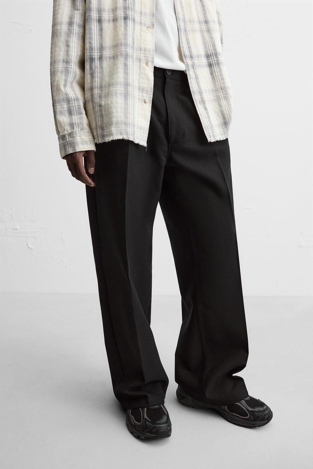 FLARED FIT PLEATED TROUSERS - Zara фото 5