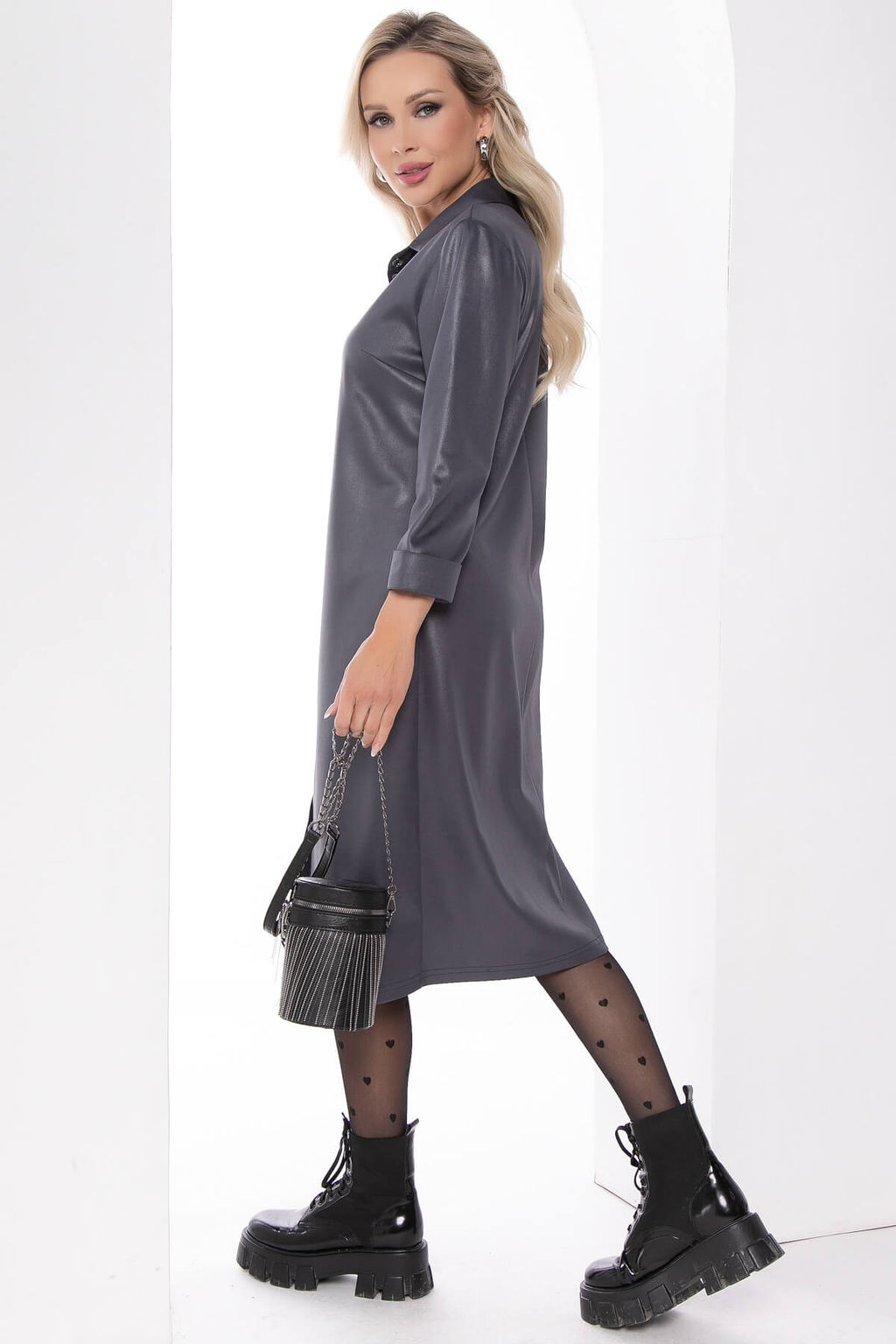 Платье Елизавета (графит) П8107 - Lt collection фото 2