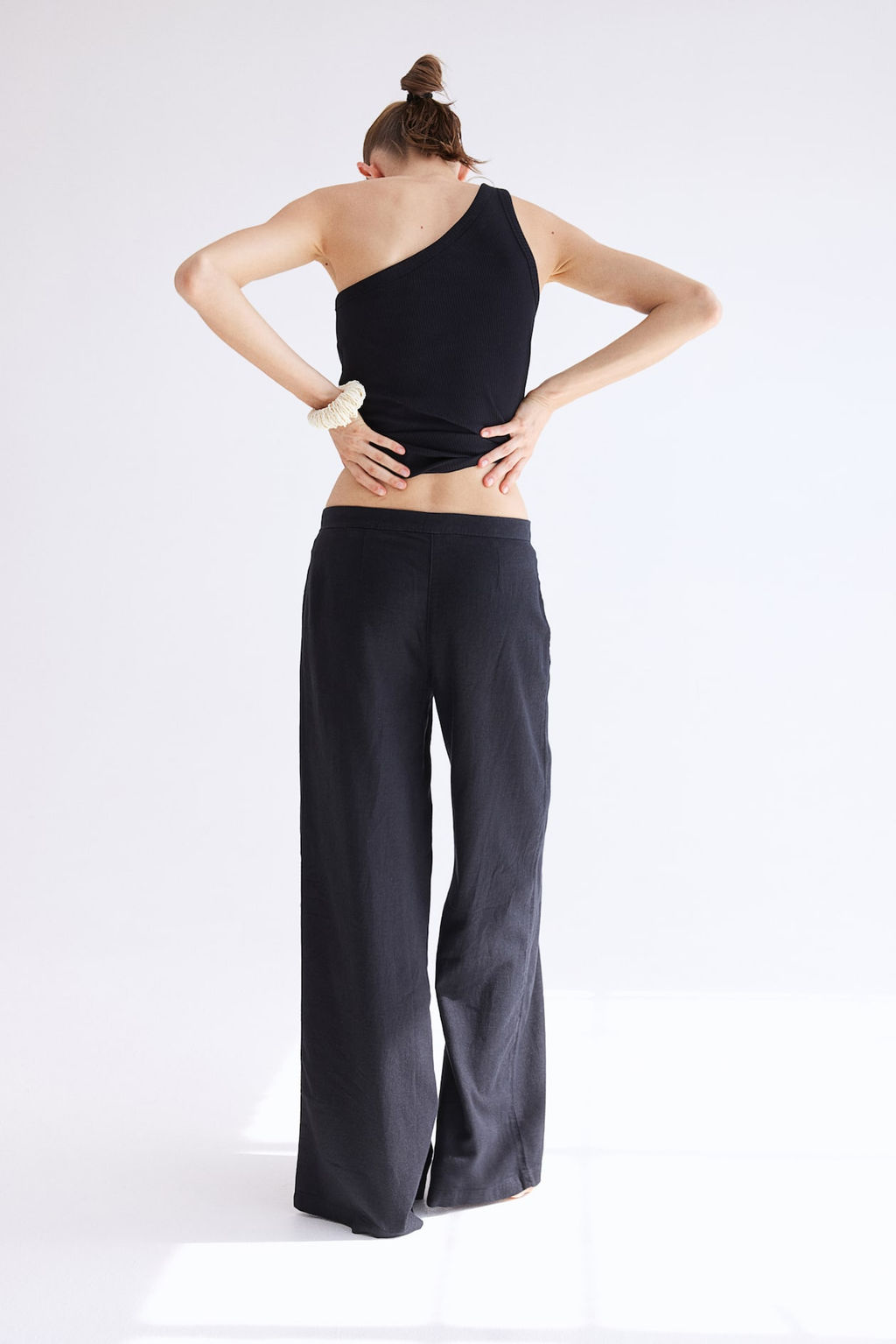 Pantalon en mezcla de lino - H&m фото 3