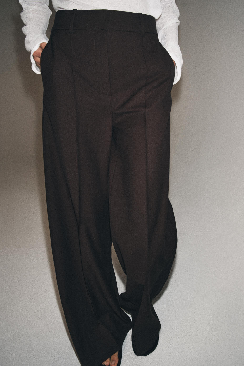 MINIMALIST WIDE-LEG TROUSERS ZW COLLECTION - Zara фото 10