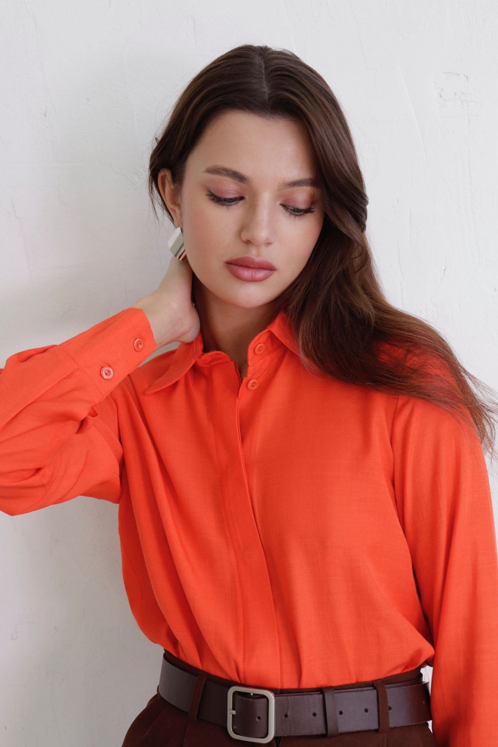 Рубашка с супатной застёжкой свободного силуэта - Martichelli фото 32