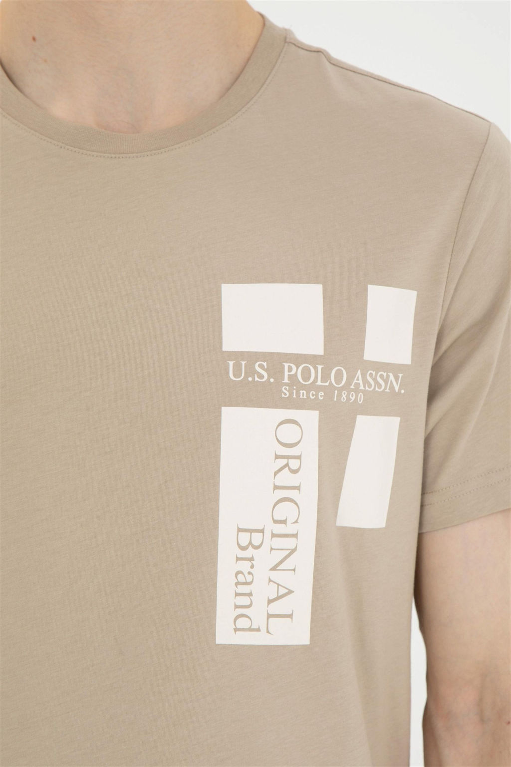 Мужская футболка светло-хаки - U.s. polo assn фото 7