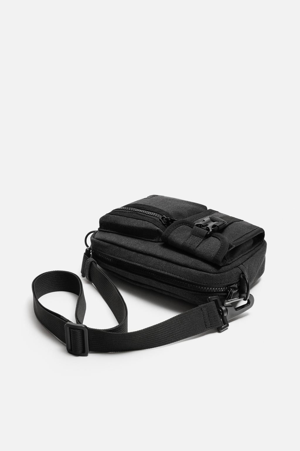 FABRIC CROSSBODY BAG WITH POCKETS - Zara фото 2