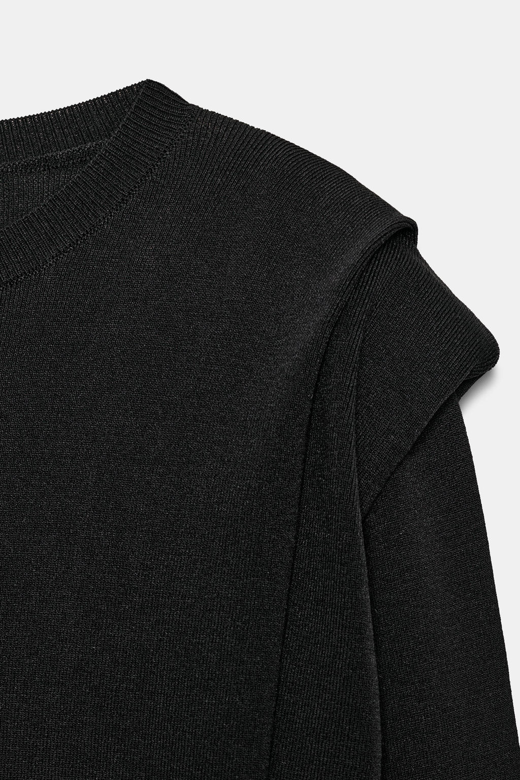 KNIT TOP WITH SHOULDER PADS - Zara фото 3
