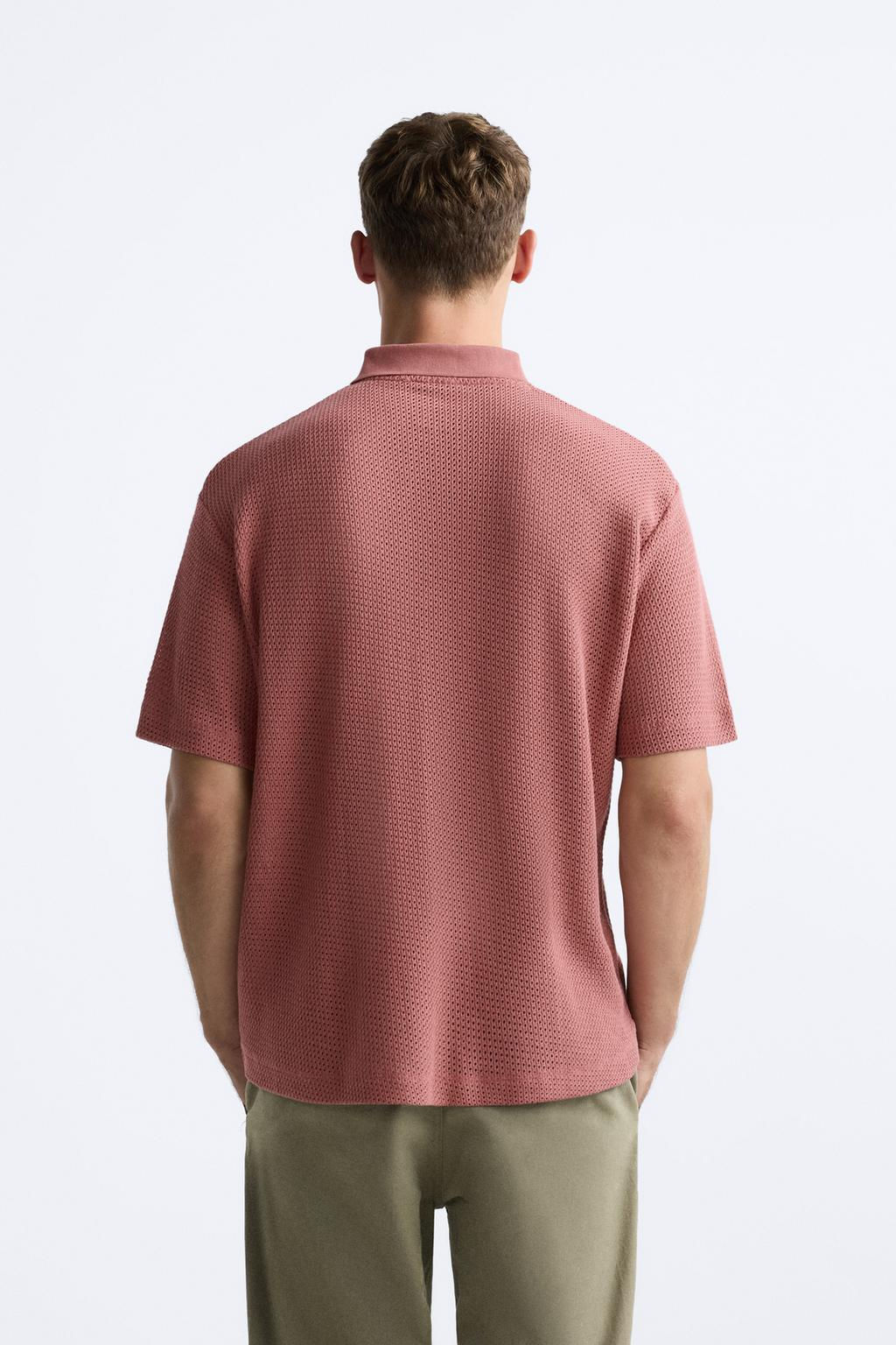 OPEN TEXTURED POLO SHIRT - Zara фото 6