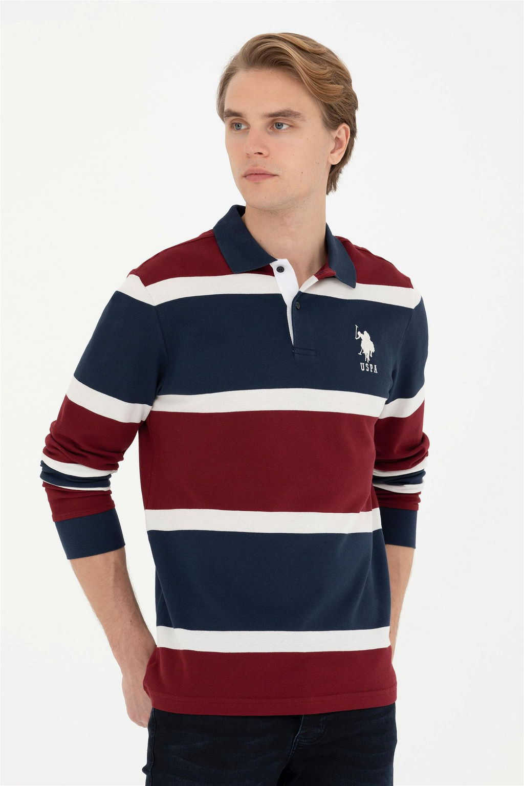 Мужской бордово-красный свитшот Неожиданная скидка в корзине - U.s. polo assn фото 3