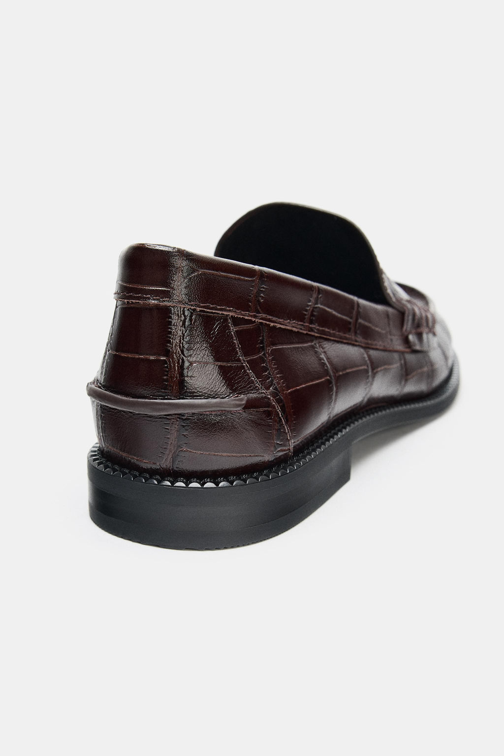 EMBOSSED LEATHER LOAFERS - Zara фото 7