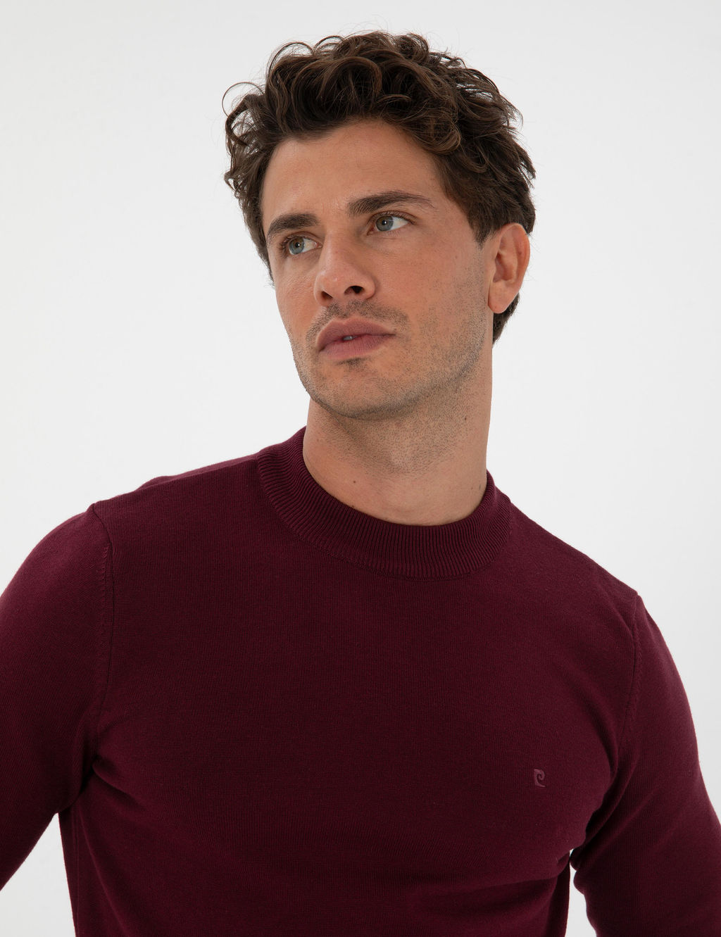 Mor Slim Fit _eyrek Yaka Basic Triko Kazak - Pierre cardin фото 2