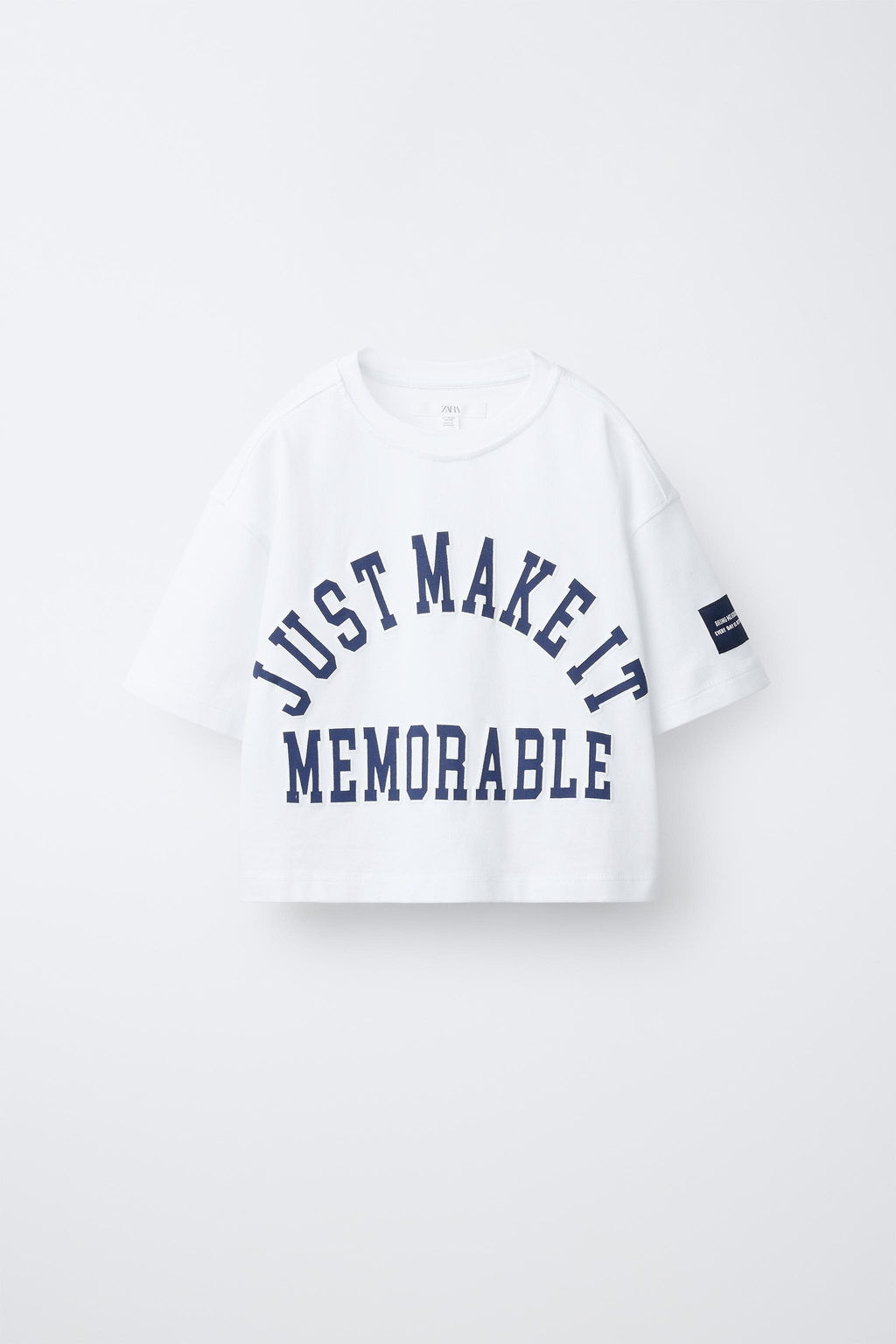 CAMISETA VARSITY TEXTO / Blanco - Zara фото 2
