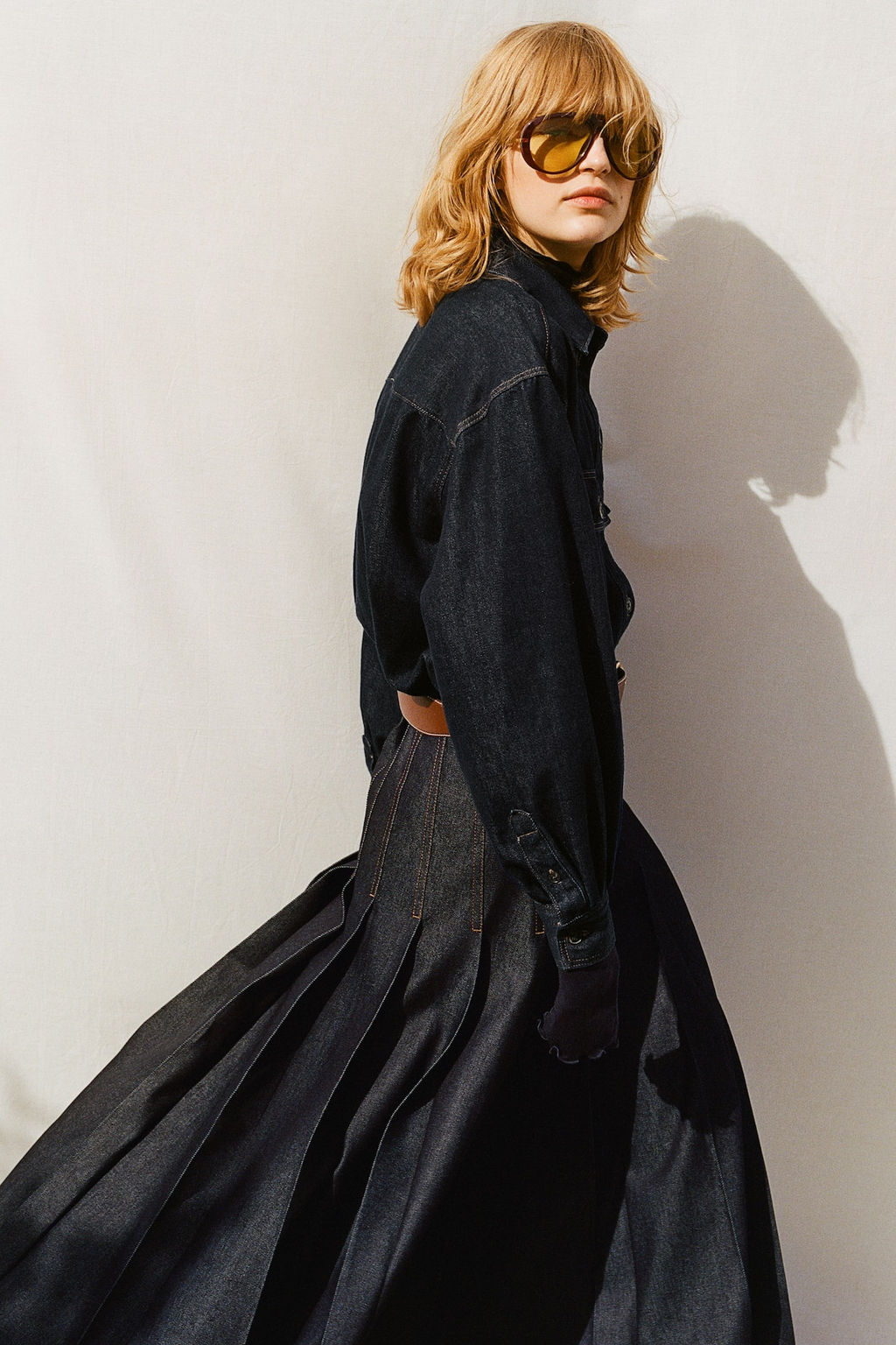 Falda denim tableada - H&m фото 4