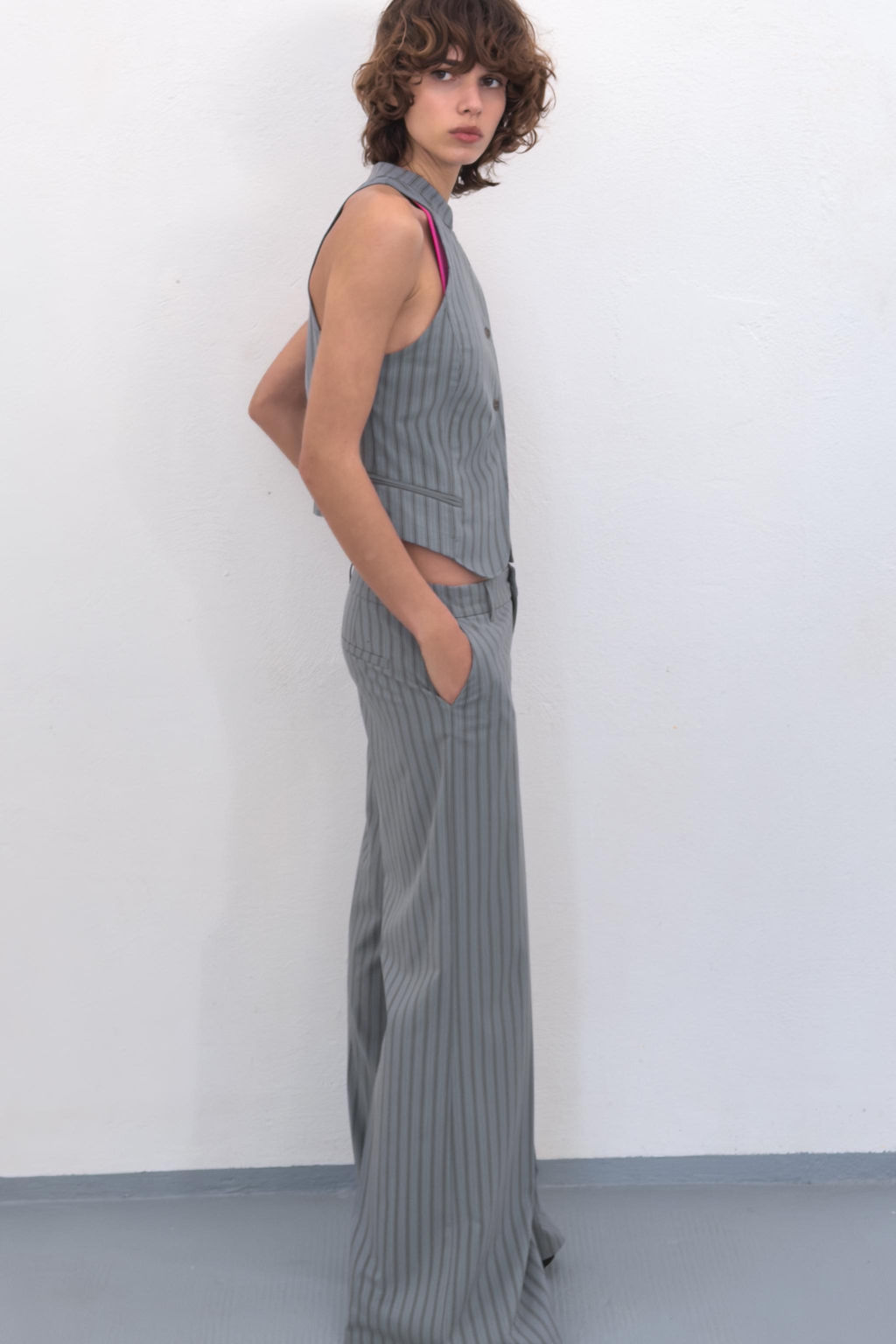 PANTAL?N FLARE RAYA DIPLOM?TICA / Azul / Gris - Zara фото 3