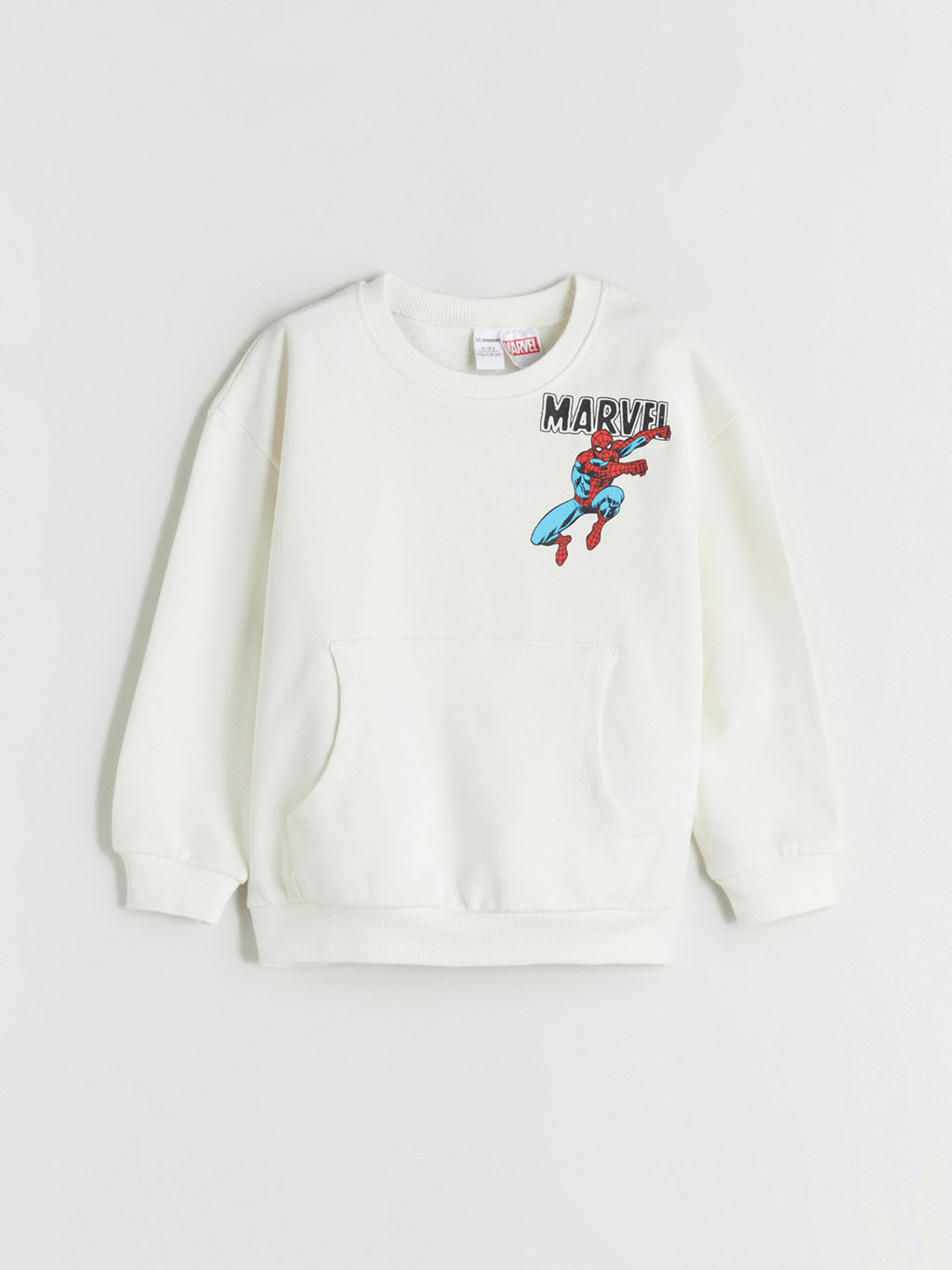 Bisiklet Yaka Spider-Man Bask?l? Erkek ?ocuk Sweatshirt