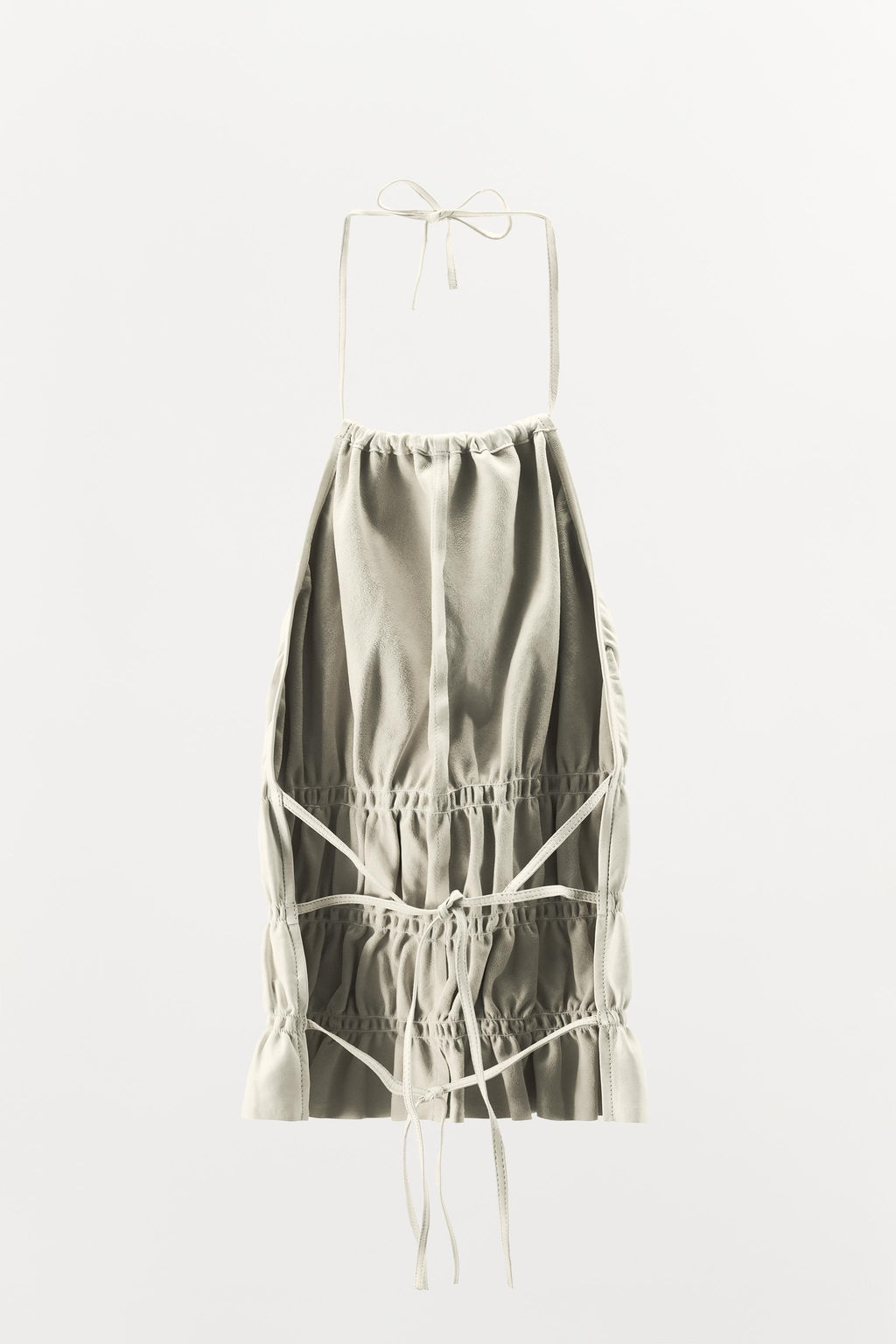 LIMITED EDITION 100% LEATHER HALTER TOP - Zara фото 7