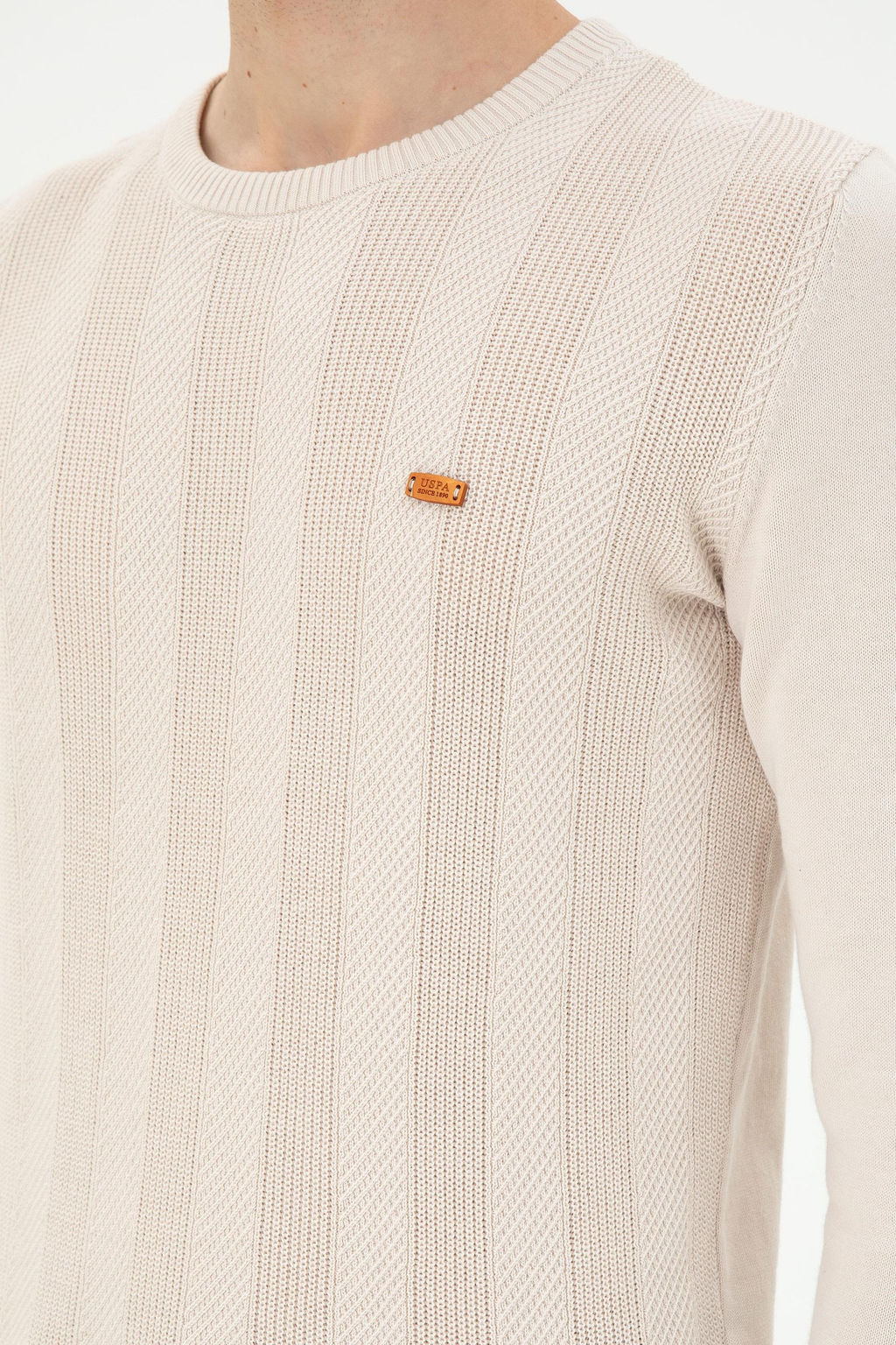 Мужской кремовый свитер Неожиданная скидка в корзине - U.s. polo assn фото 7