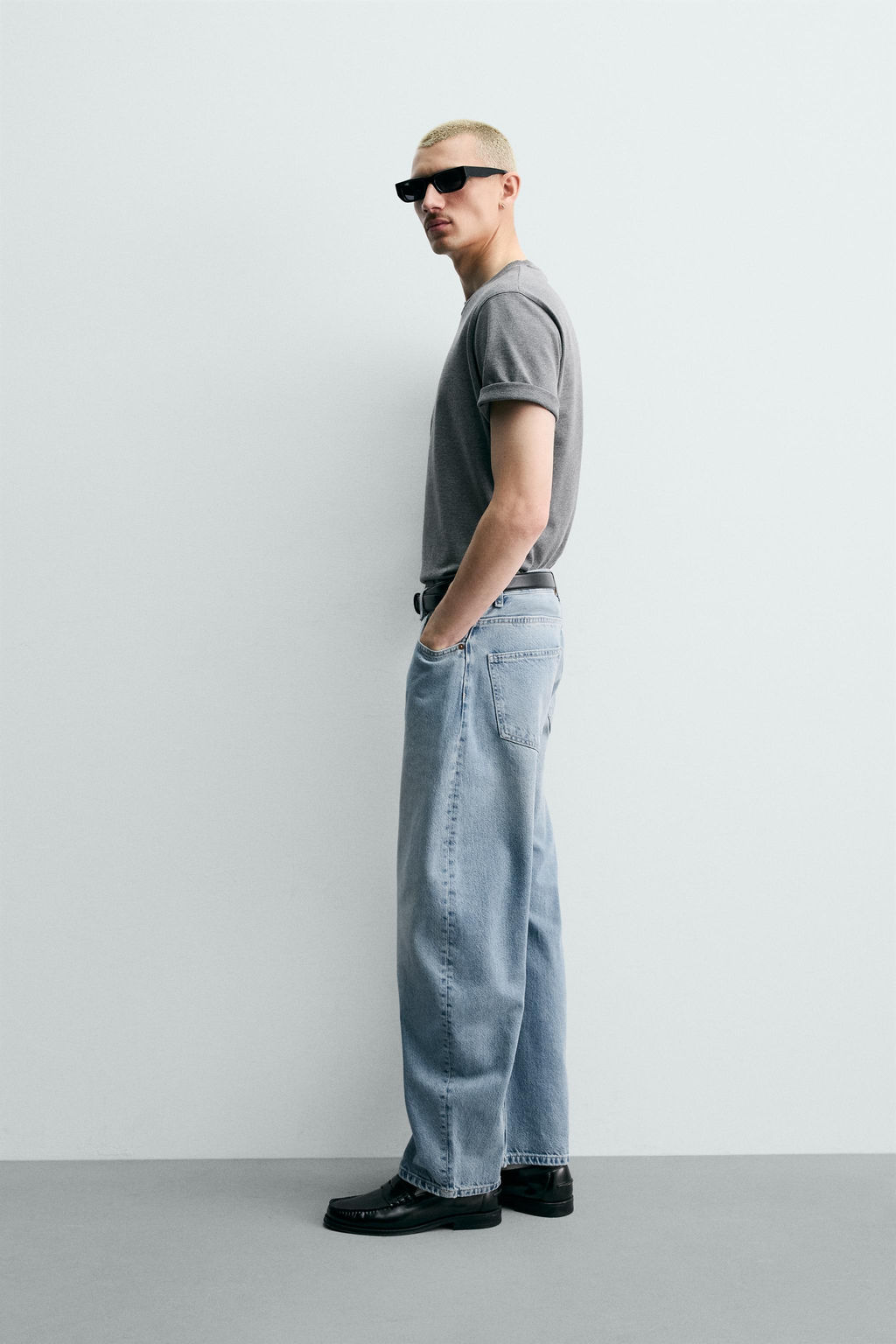 JEANS RELAXED BARREL FIT / Azul claro - Zara фото 4