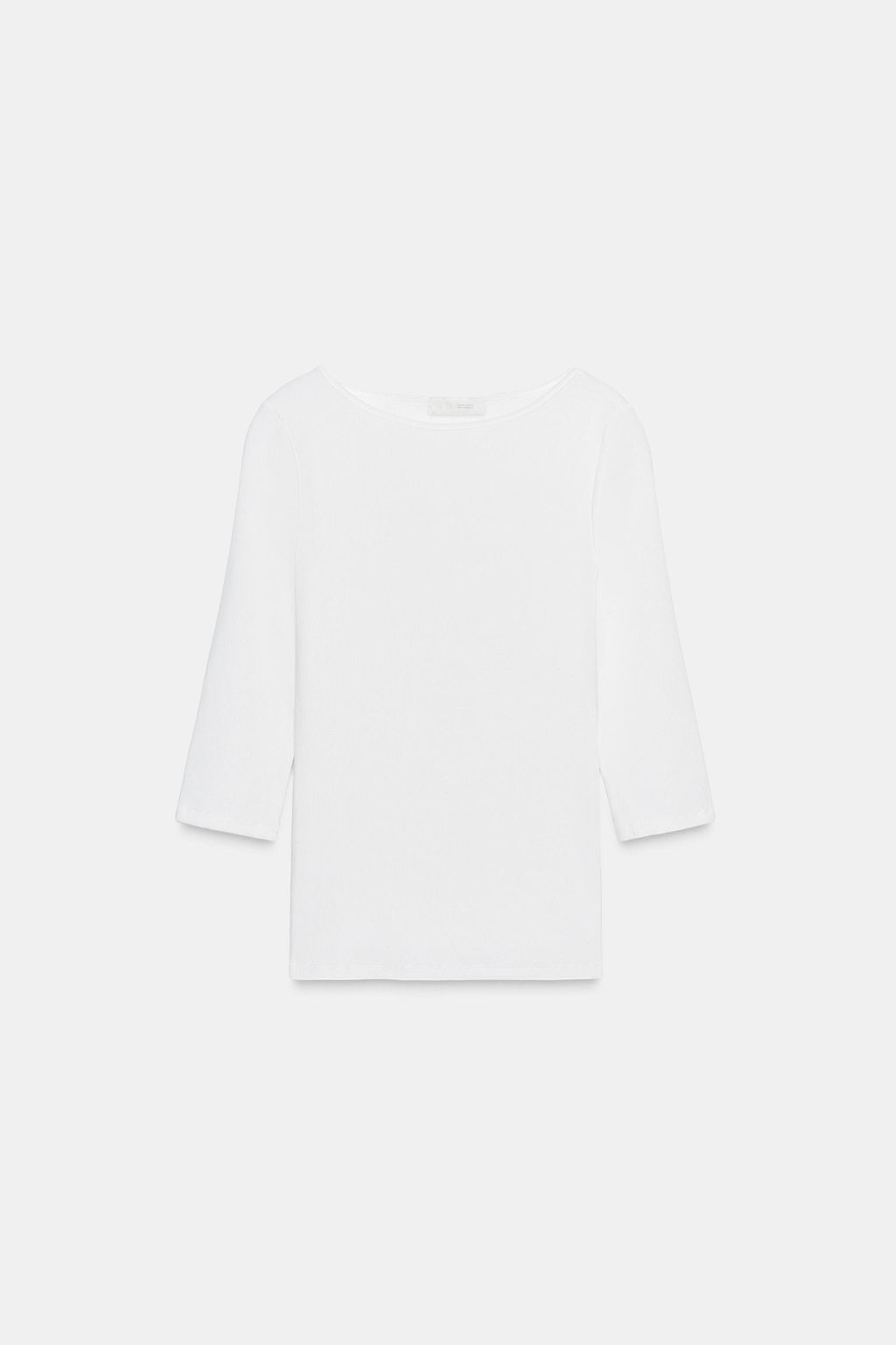COTTON BOAT NECK T-SHIRT - Zara фото 9