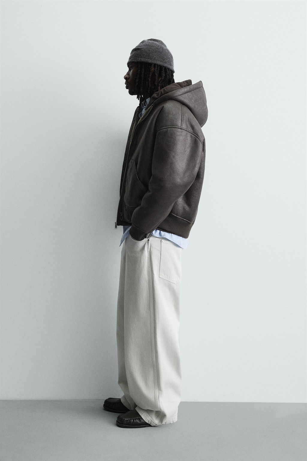 DOUBLE-FACED LEATHER EFFECT JACKET - Zara фото 3