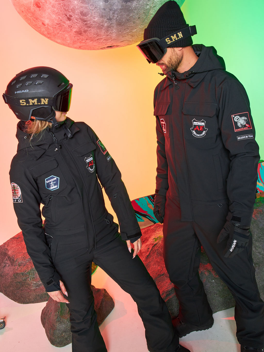 Женский сноубордический горнолыжный комбинезон Alpha Endless Aeternitas 223/2305 BLK - Черный  фото 46