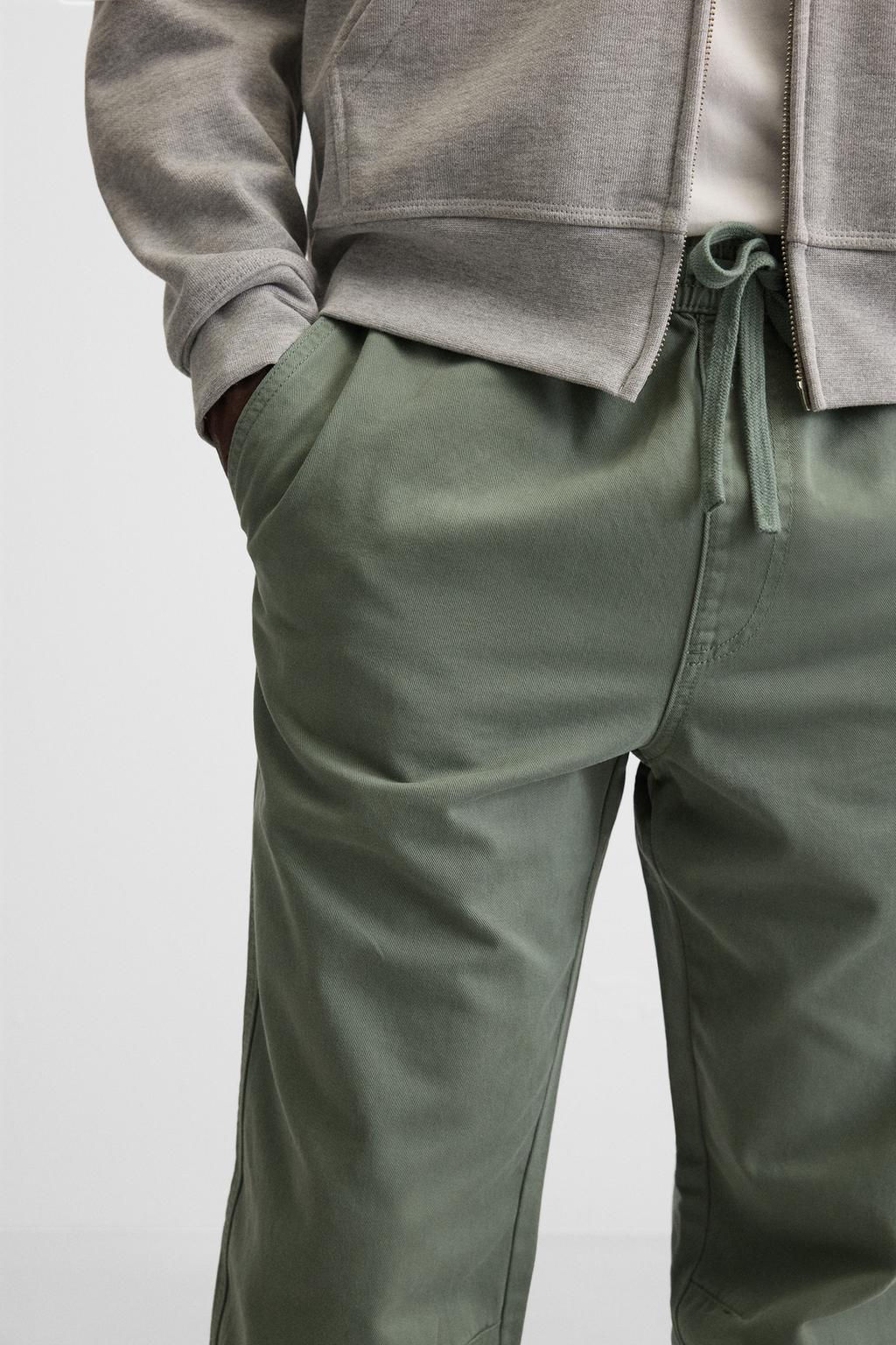 WASHED JOGGER WAIST TROUSERS - Zara фото 31