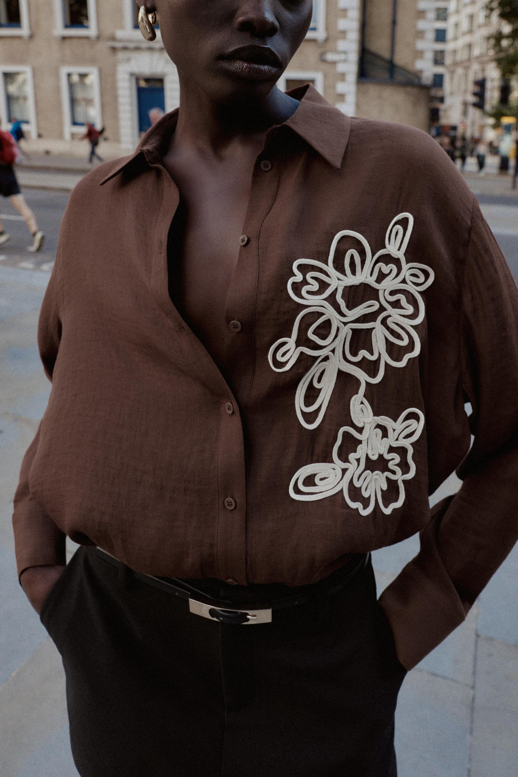 TEXTURED FLORAL SHIRT - Zara фото 5