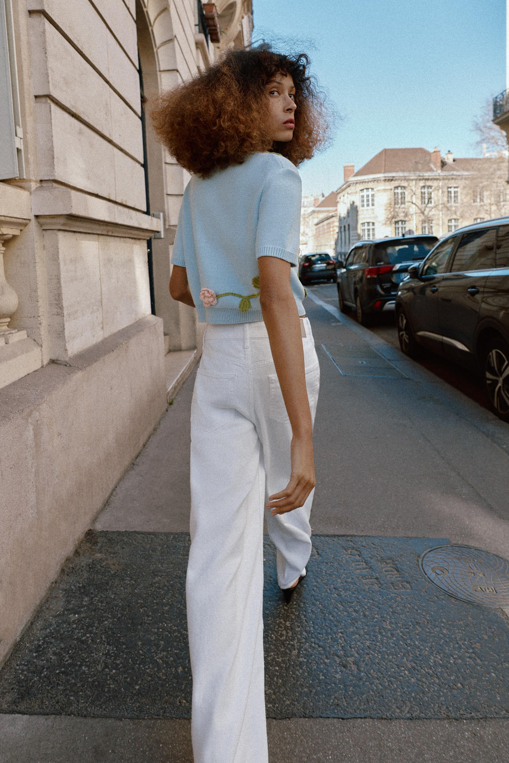 JERSEY PUNTO FLORES MANGA CORTA / Azul claro - Zara фото 5